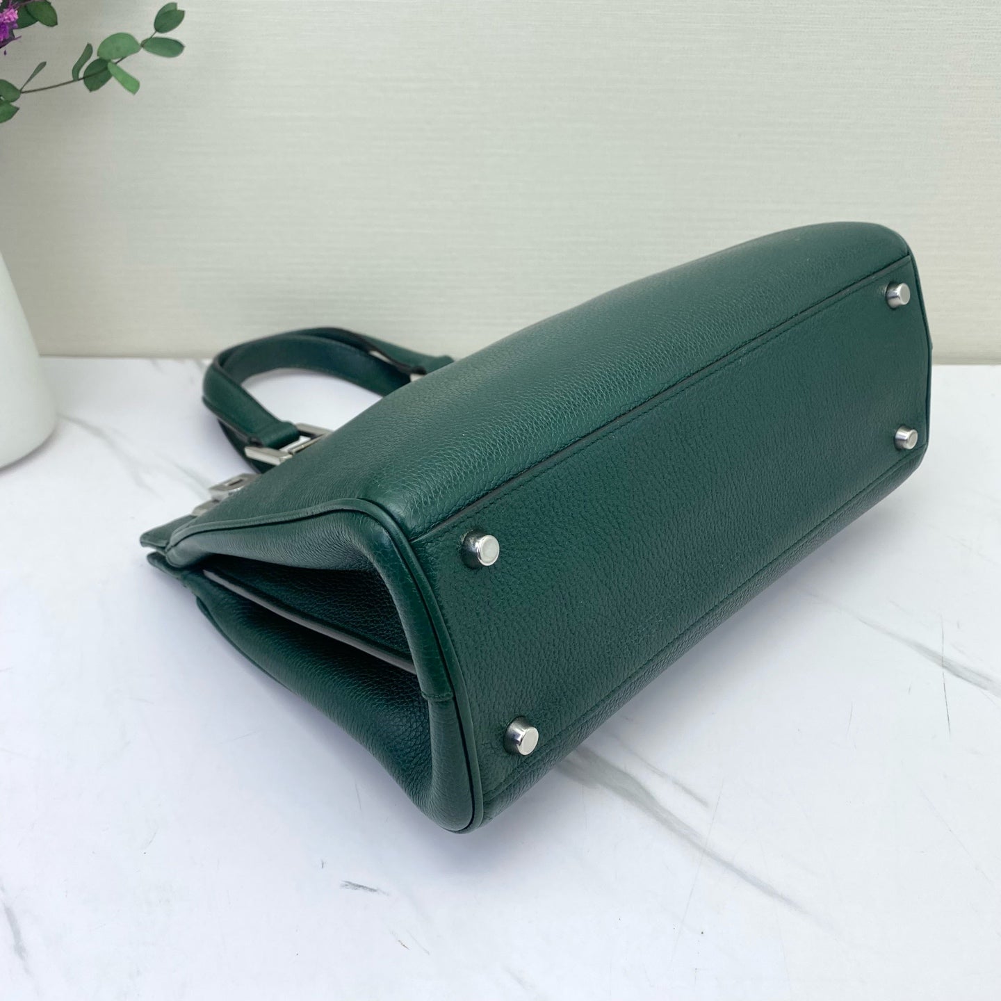 Gucci - Zumi Top Handle Bag - Leather - Green - (Small)