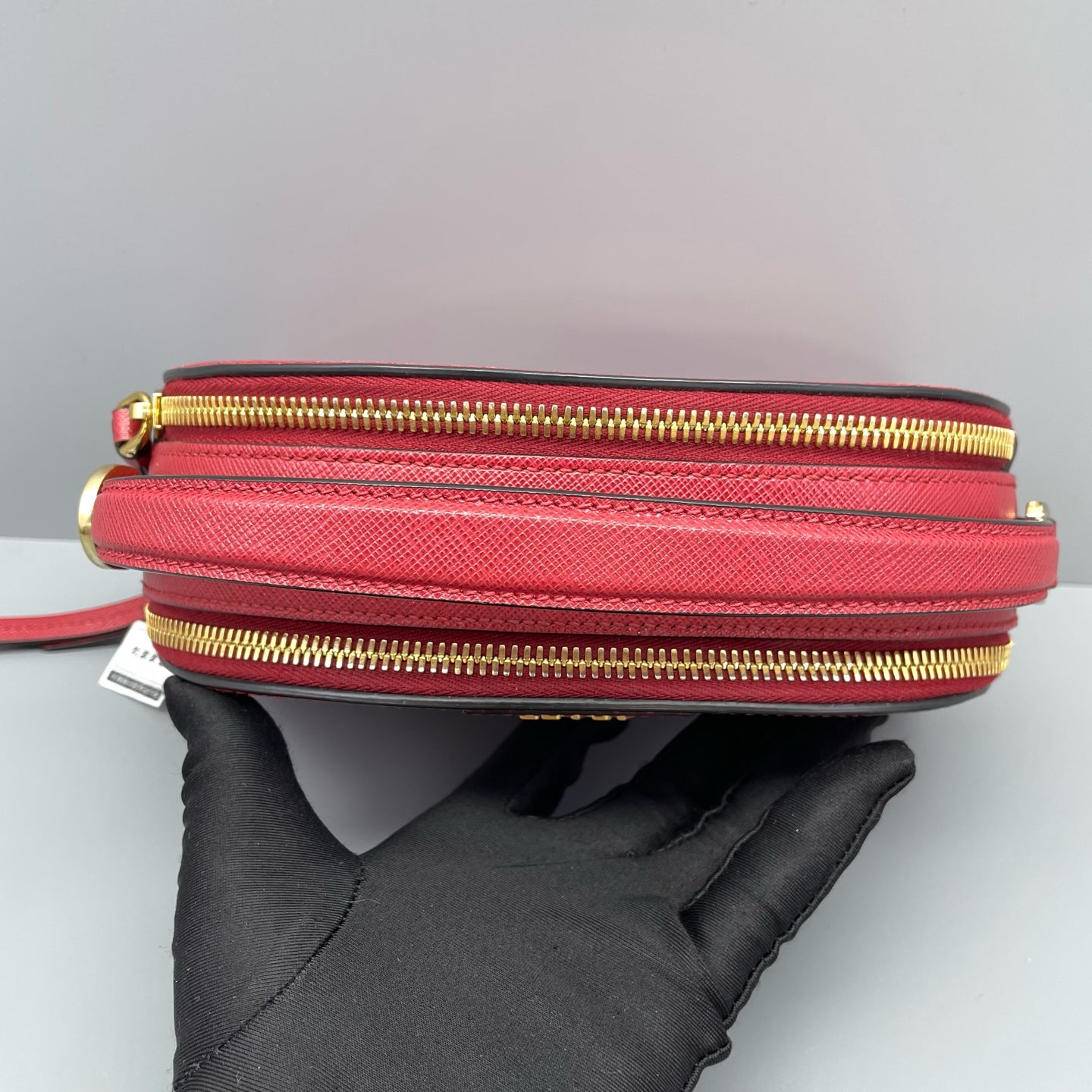 Prada - Odette Half-Moon Bag - Saffiano leather - Red - (mini)