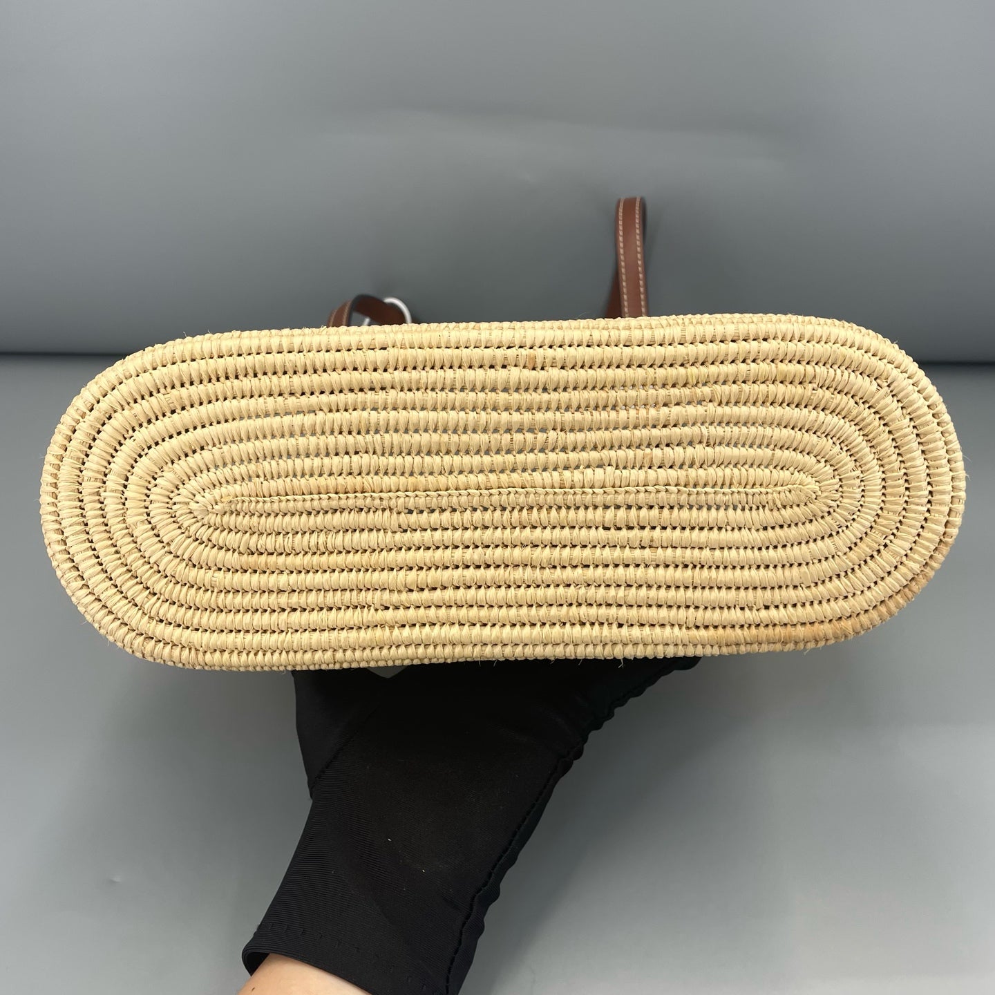 LOEWE - Woven Tote Bag with Anagram Patch - Wicker and Leather - Beige and Brown - (Small)
