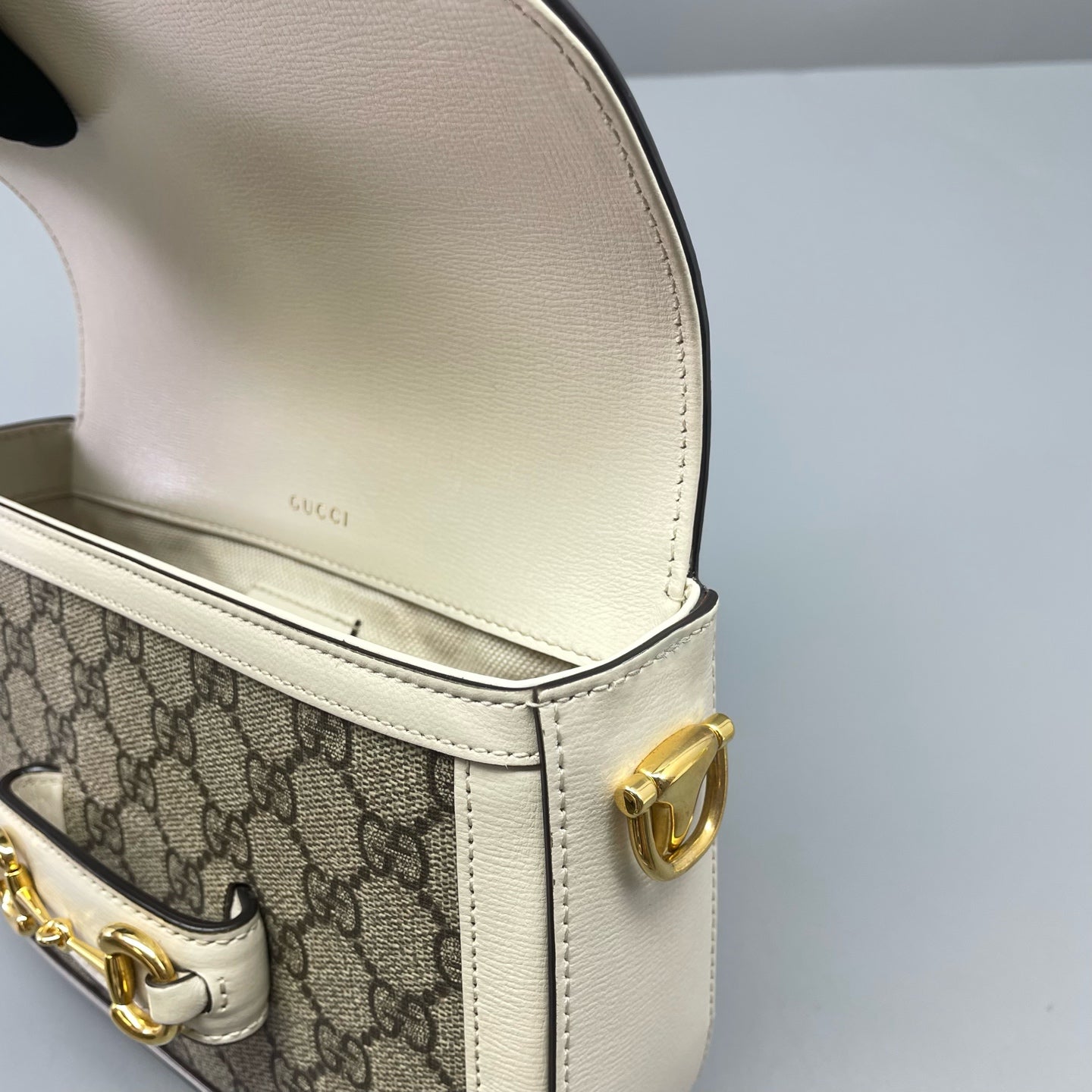Gucci - Horsebit 1955 Mini - Coated canvas with leather trim - White - (mini)
