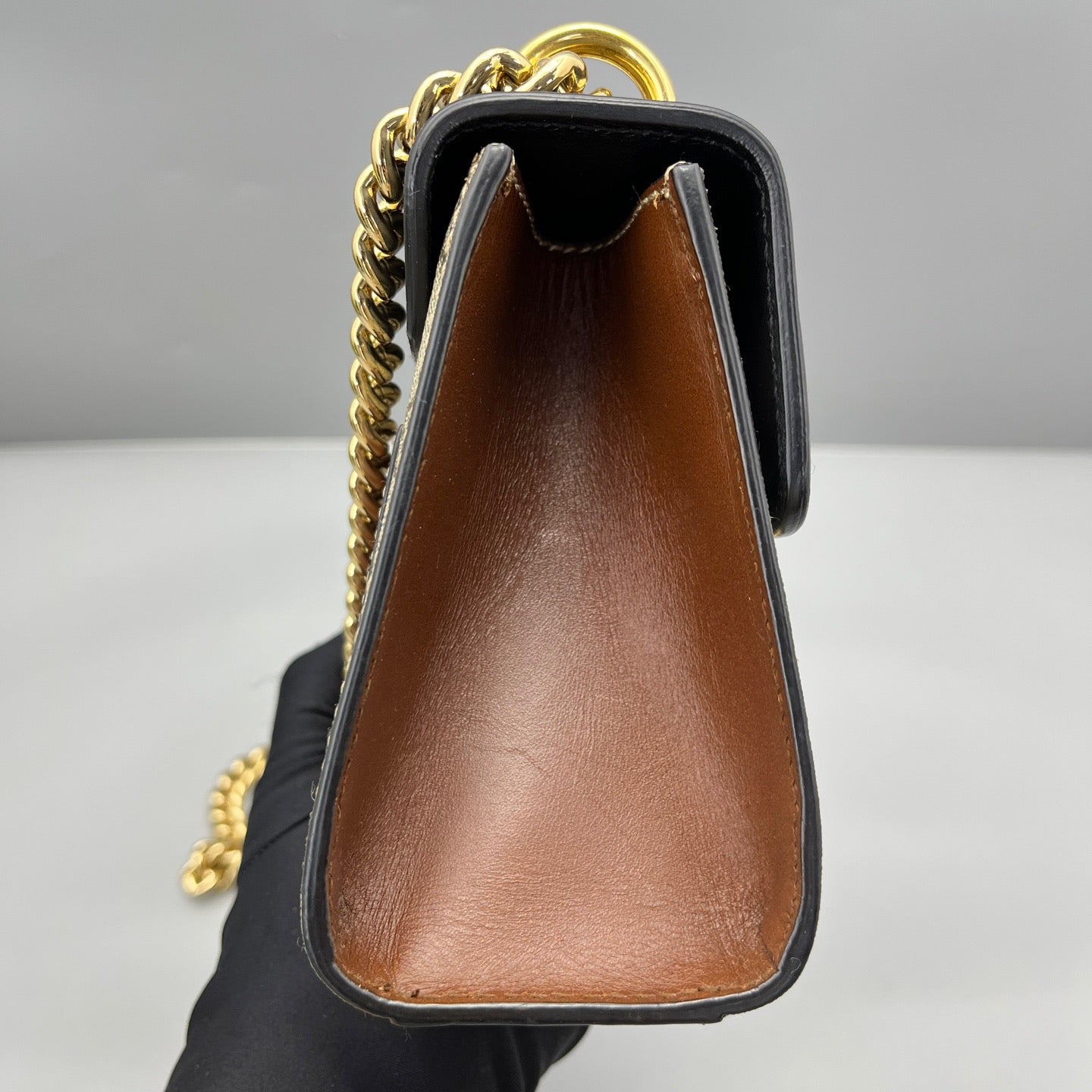 Gucci - Padlock Small Shoulder Bag - GG Supreme canvas with leather trim - Beige, Black, Brown - (small)