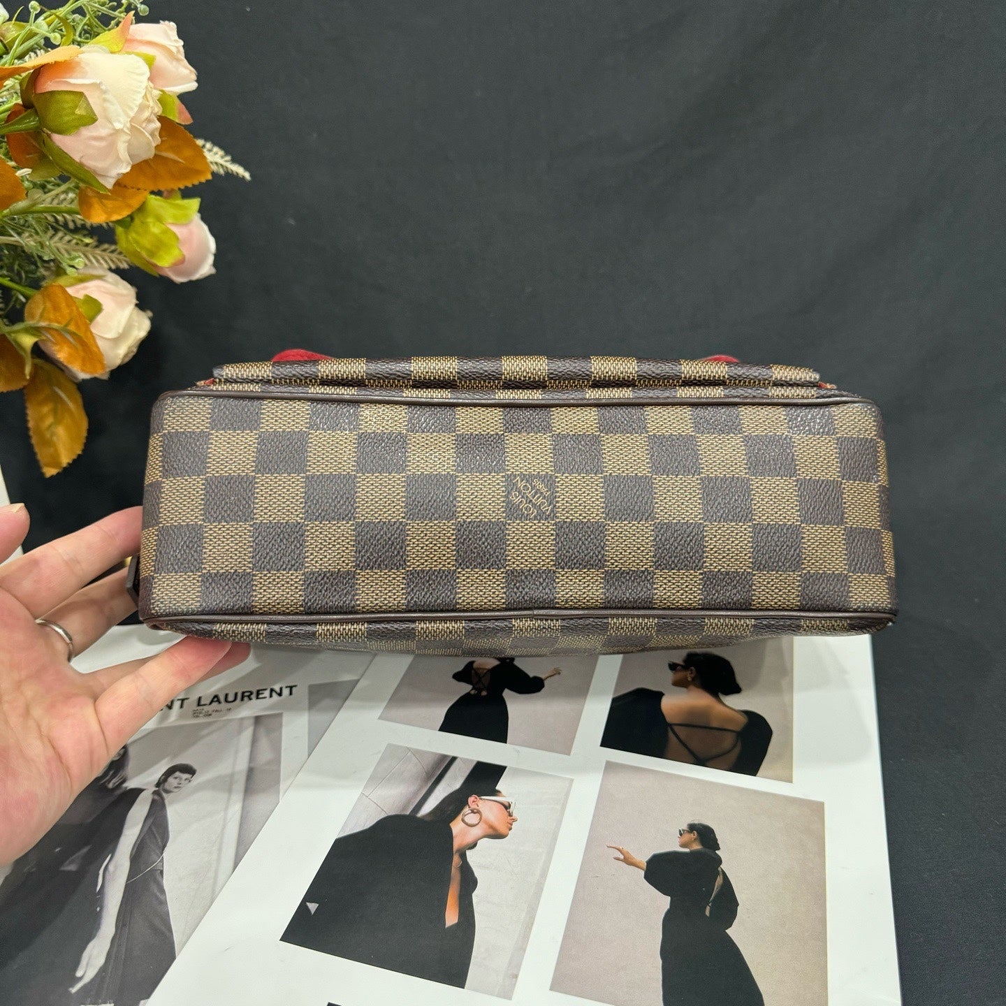 Louis Vuitton - Pochette Accessoires - Damier Ebene coated canvas with leather trim - Brown - (mini)
