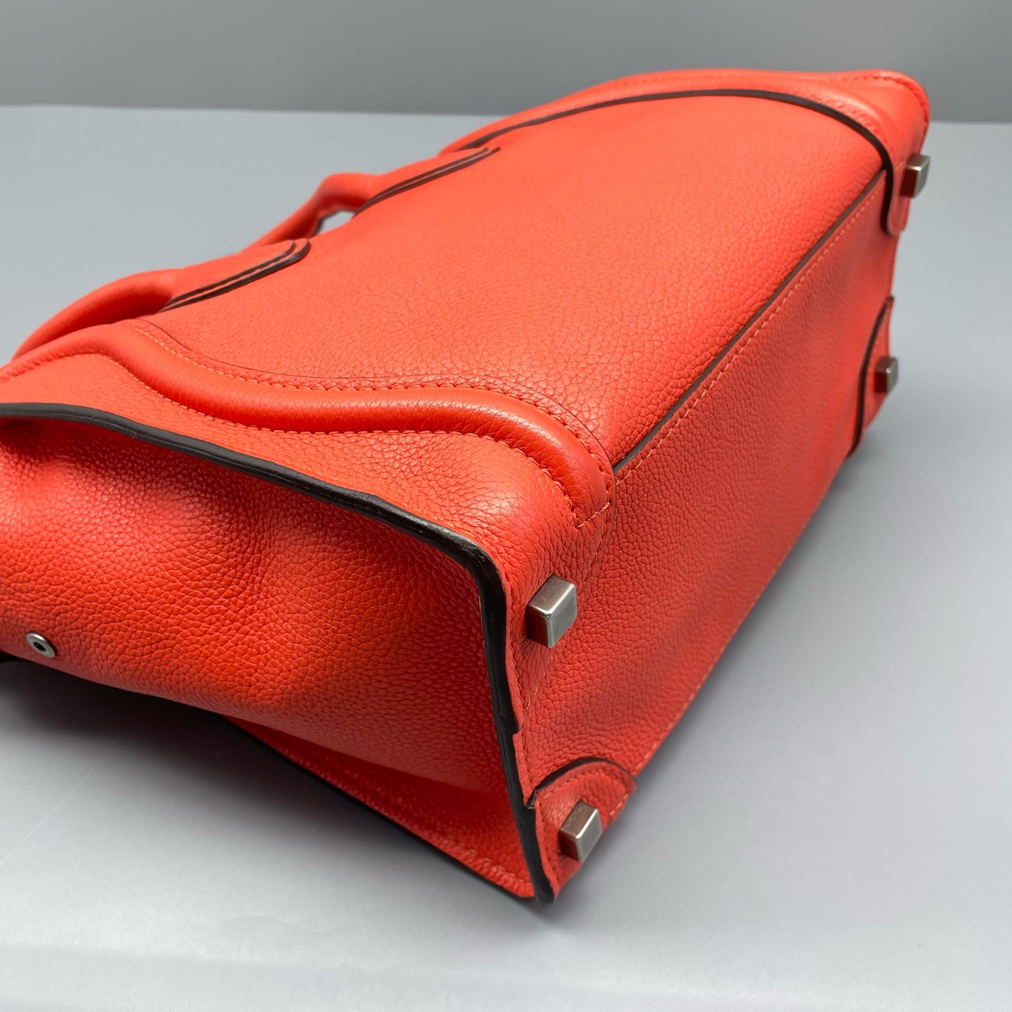 Celine - Luggage Tote - Grained calfskin leather - Orange - (Small)
