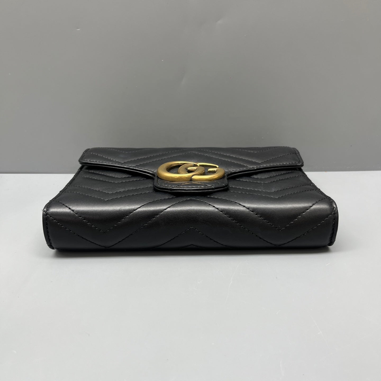 Gucci - GG Marmont Matelassé Wallet on Chain (WOC) - Leather - Black - (mini)