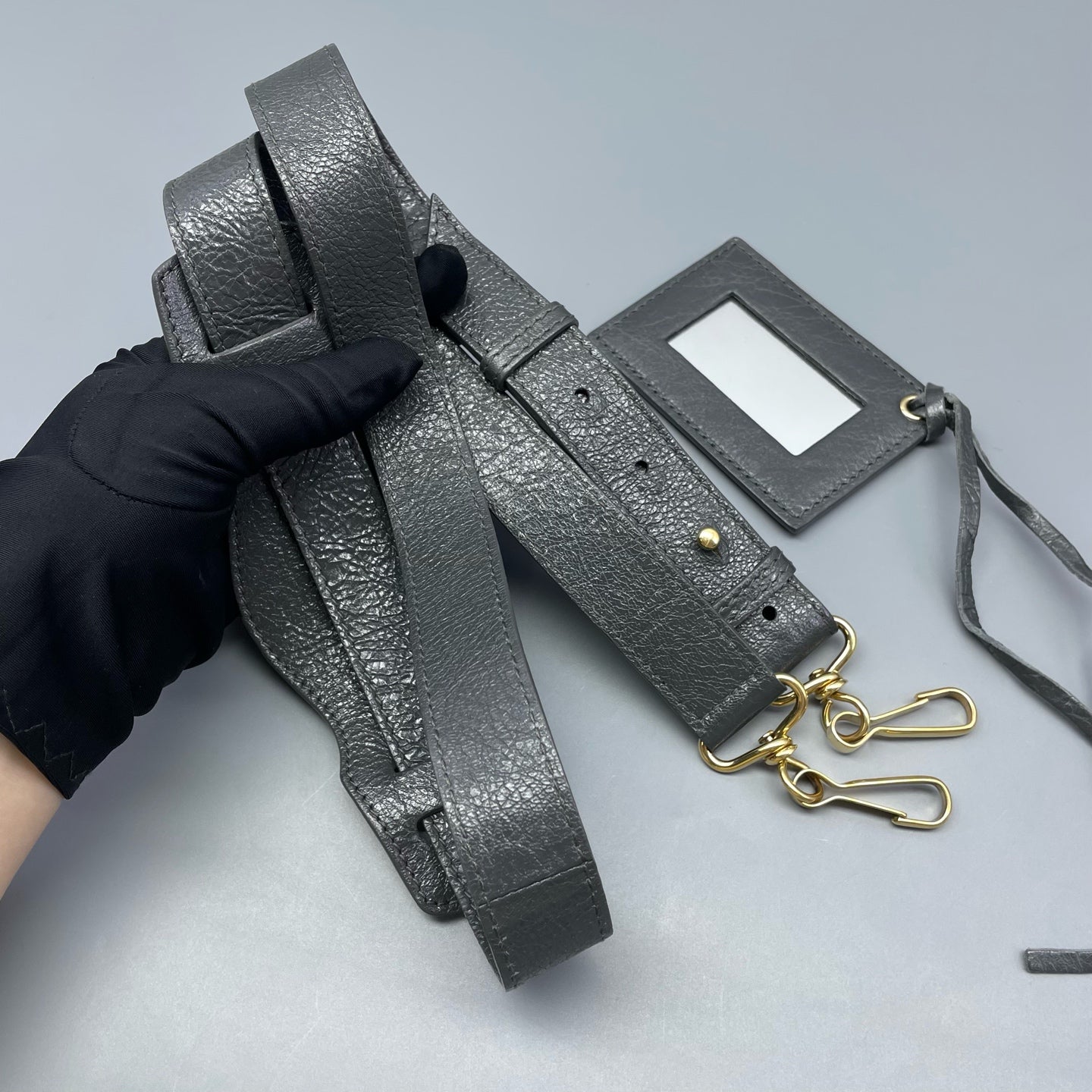 Balenciaga - Mini City Bag - Distressed lambskin leather - Grey - (mini)