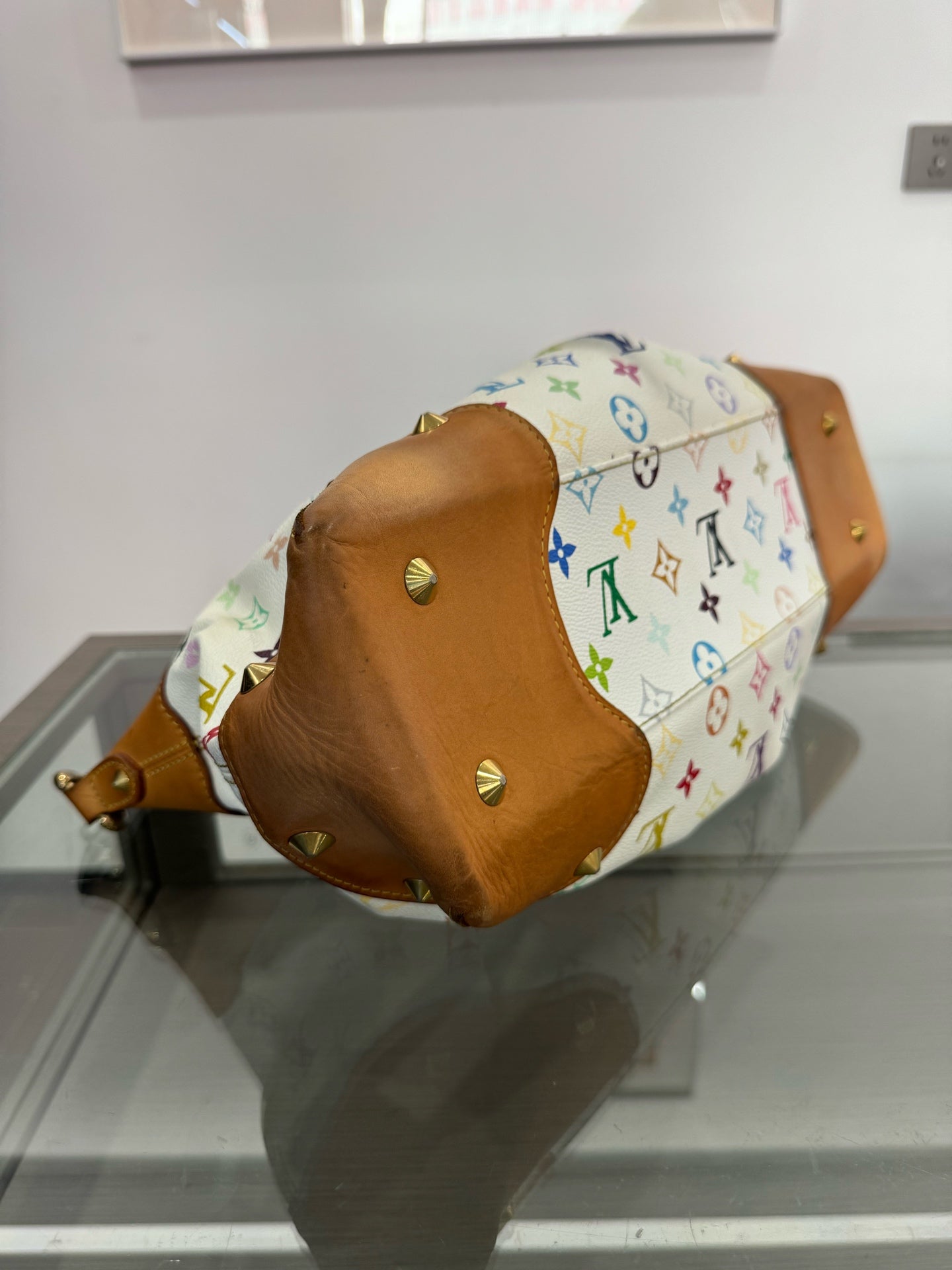 Louis Vuitton - Judy GM - Monogram Multicolore canvas with natural vachetta leather trim - White - (large)