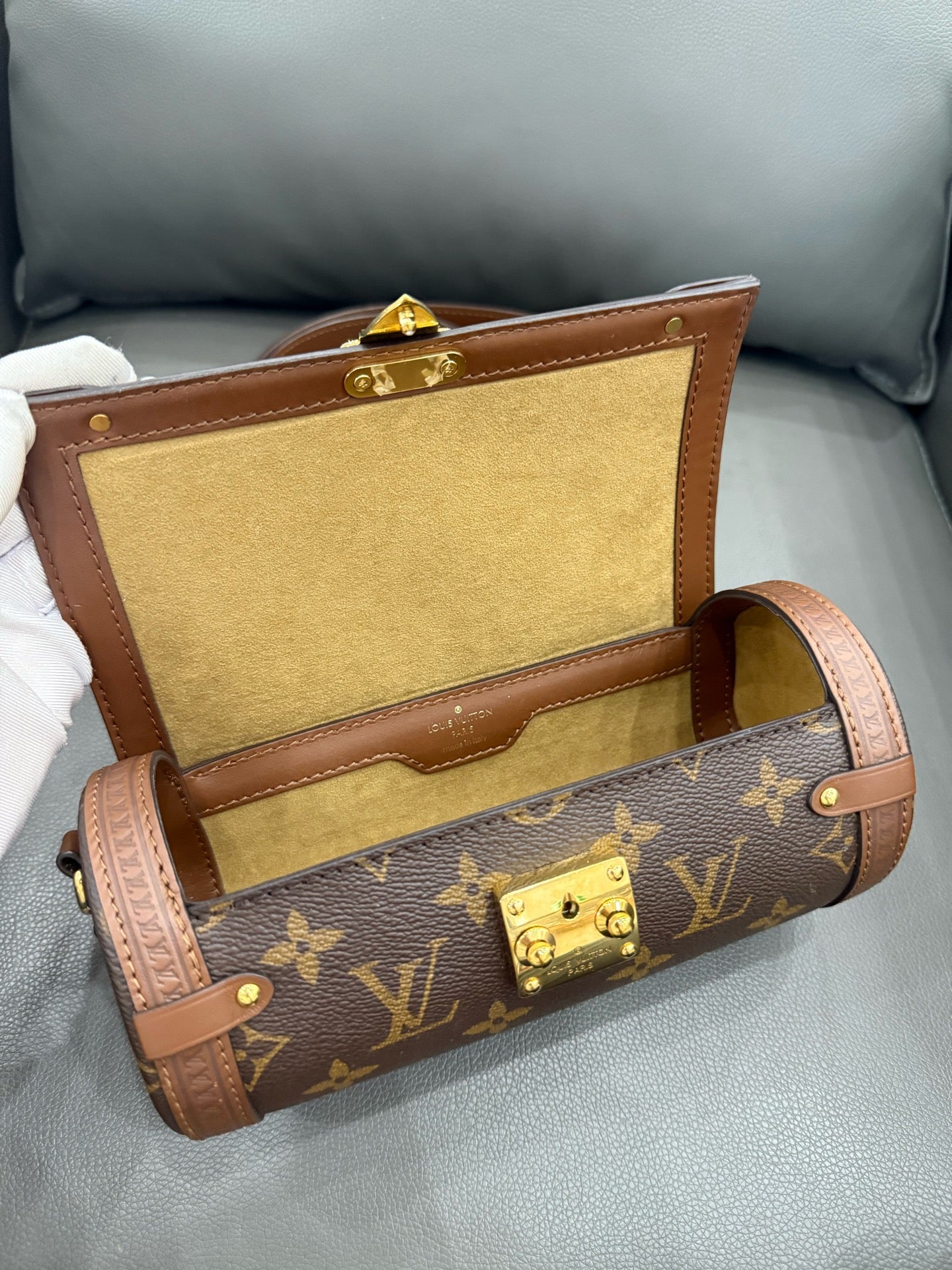 Louis Vuitton - Papillon Trunk - Monogram coated canvas with leather trim - Brown with tan leather and gold-tone hardware - (mini)