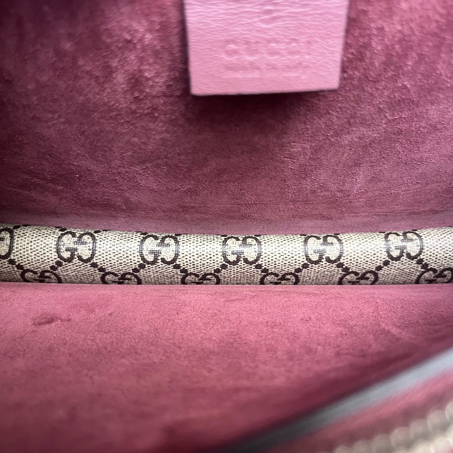 Gucci - Dionysus Shoulder Bag - GG Supreme canvas with floral print, pink/burgundy suede, and black leather trim - Beige, Multicolour (floral print), Burgundy (suede) - (Medium)
