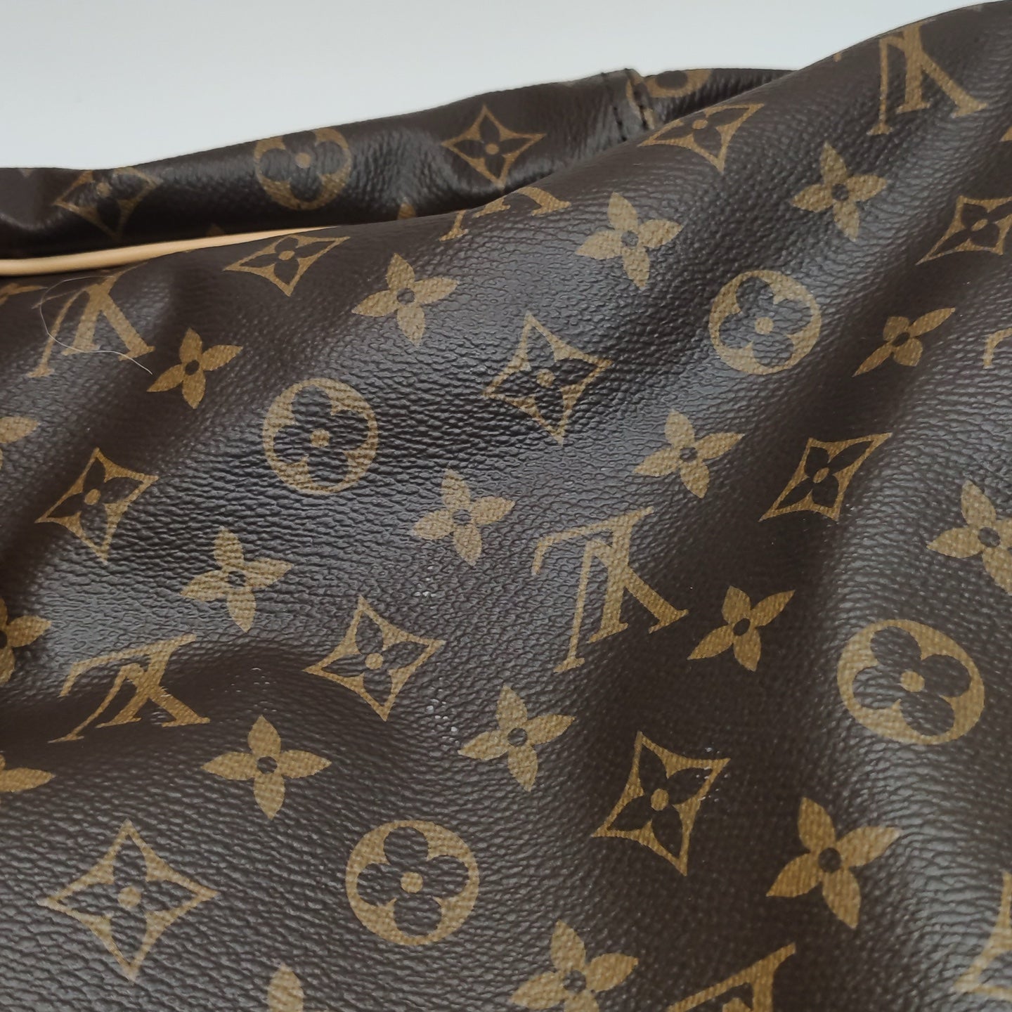 Louis Vuitton - Hunting Bag M41140 - Monogram canvas with cowhide leather trim - Brown - (Large)