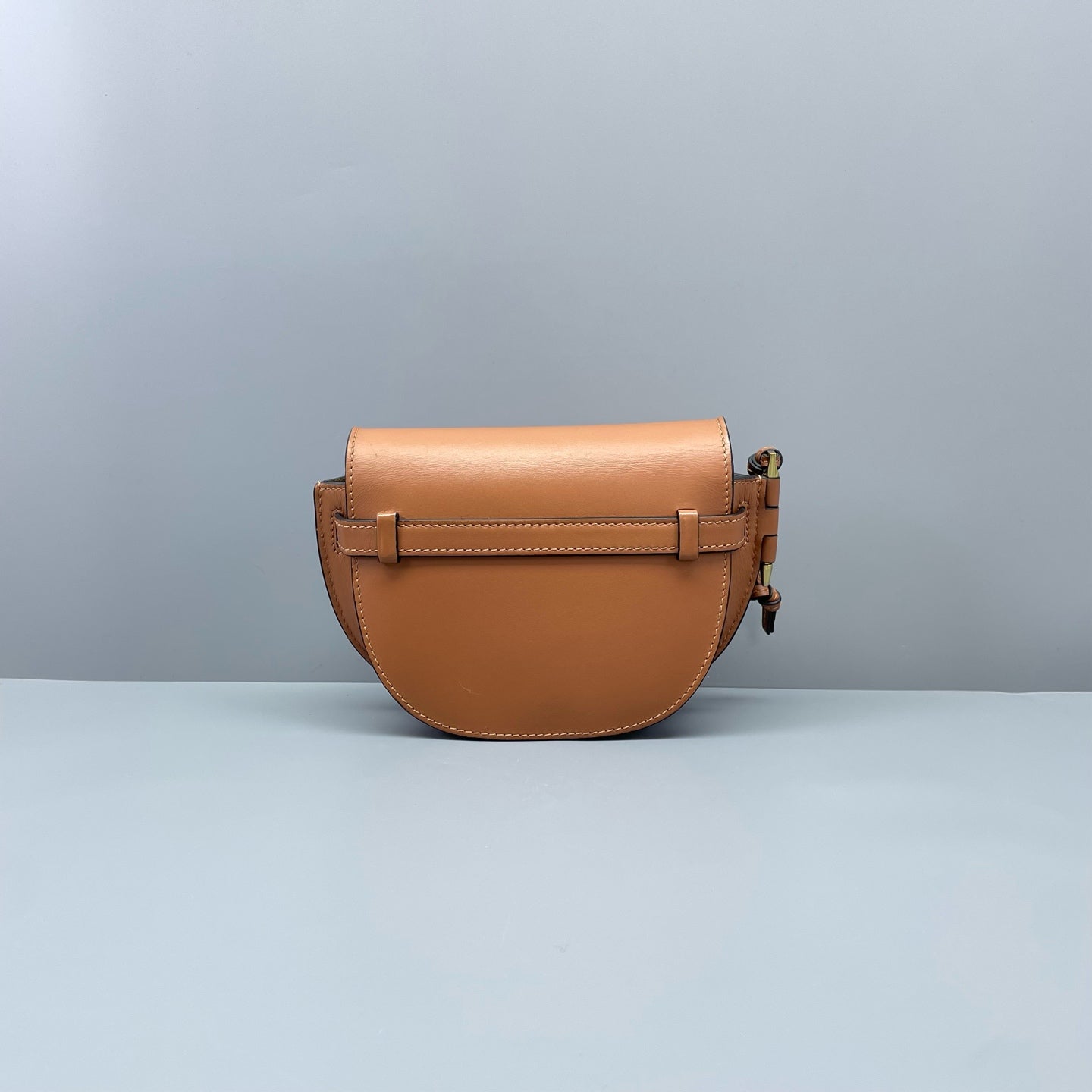Loewe - Gate Mini - Calfskin leather with suede lining, fabric strap - Caramel with beige/brown strap - (mini)