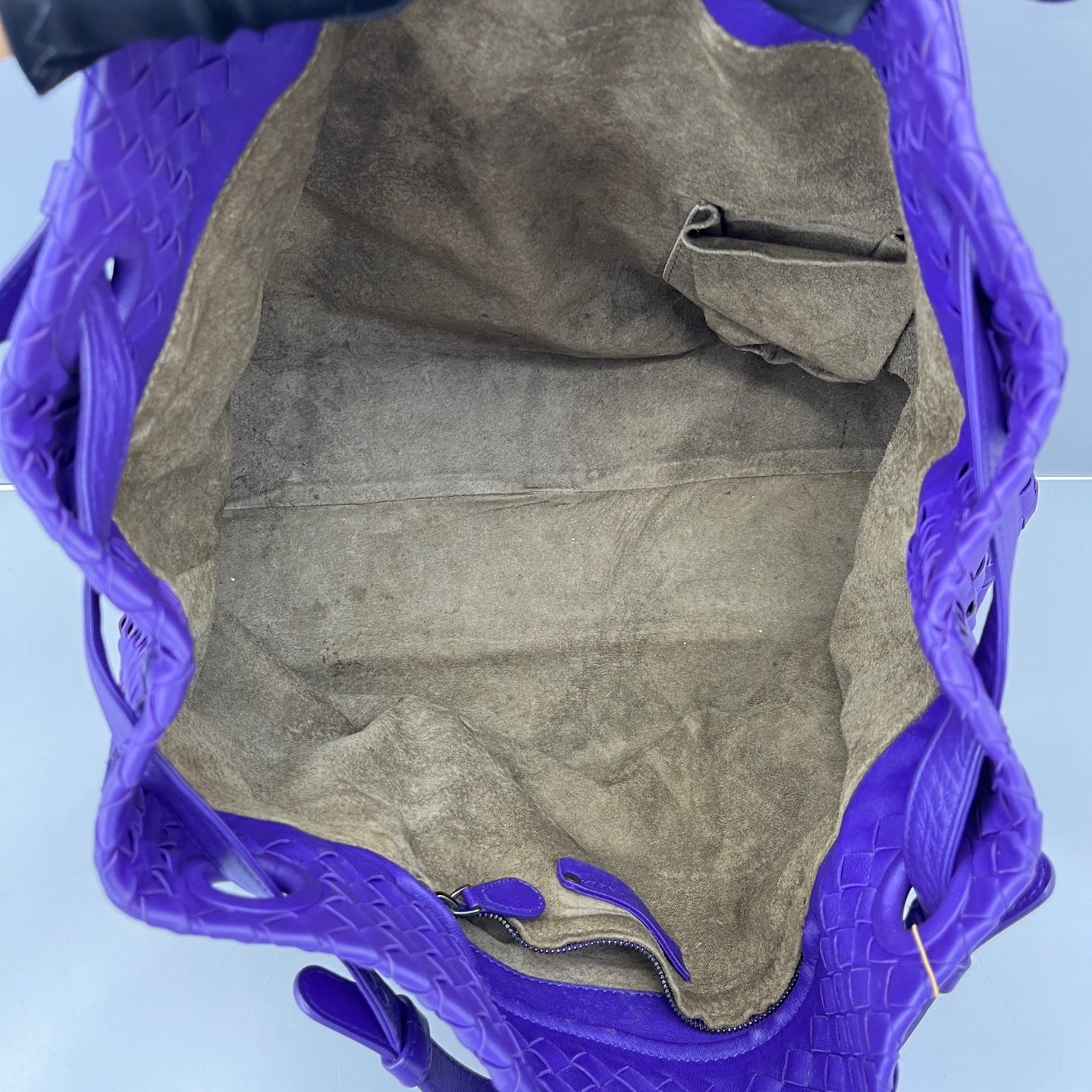 Bottega Veneta - Intrecciato Double Bridge Tote - Leather - Purple - (Large)