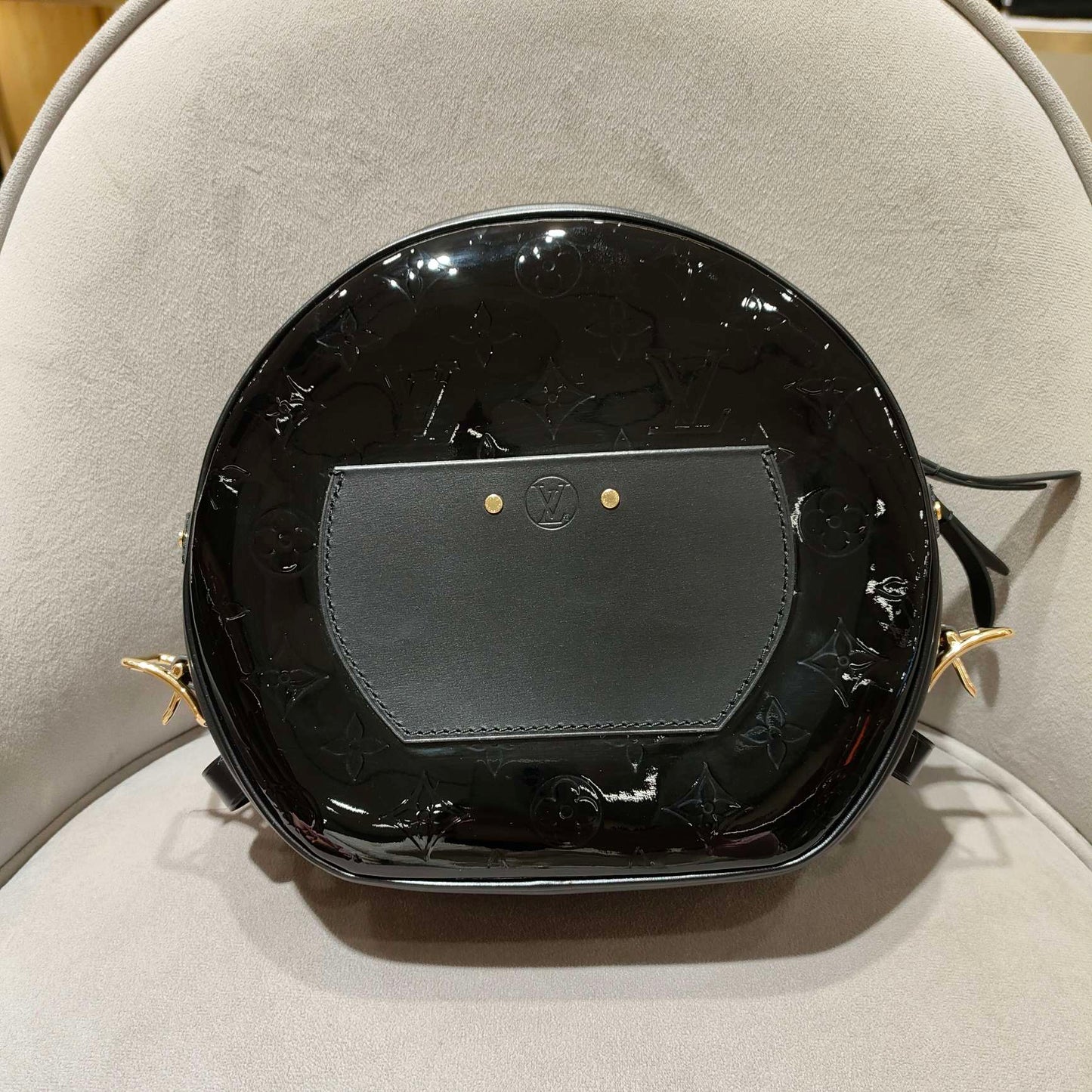 Louis Vuitton - Round Crossbody Bag - Patent leather - Black - (Small)