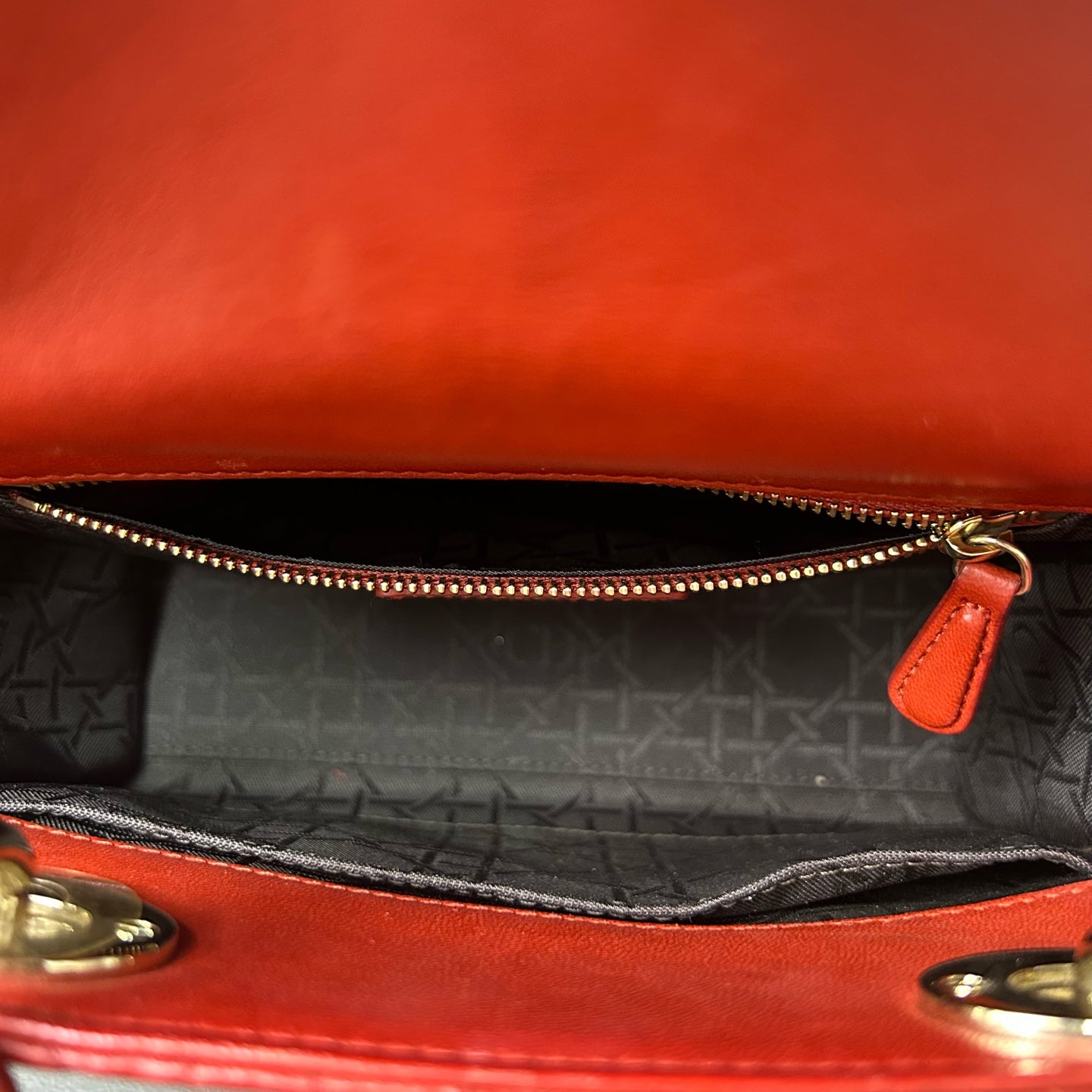 Dior - Lady Dior - Lambskin leather - Red - (small)