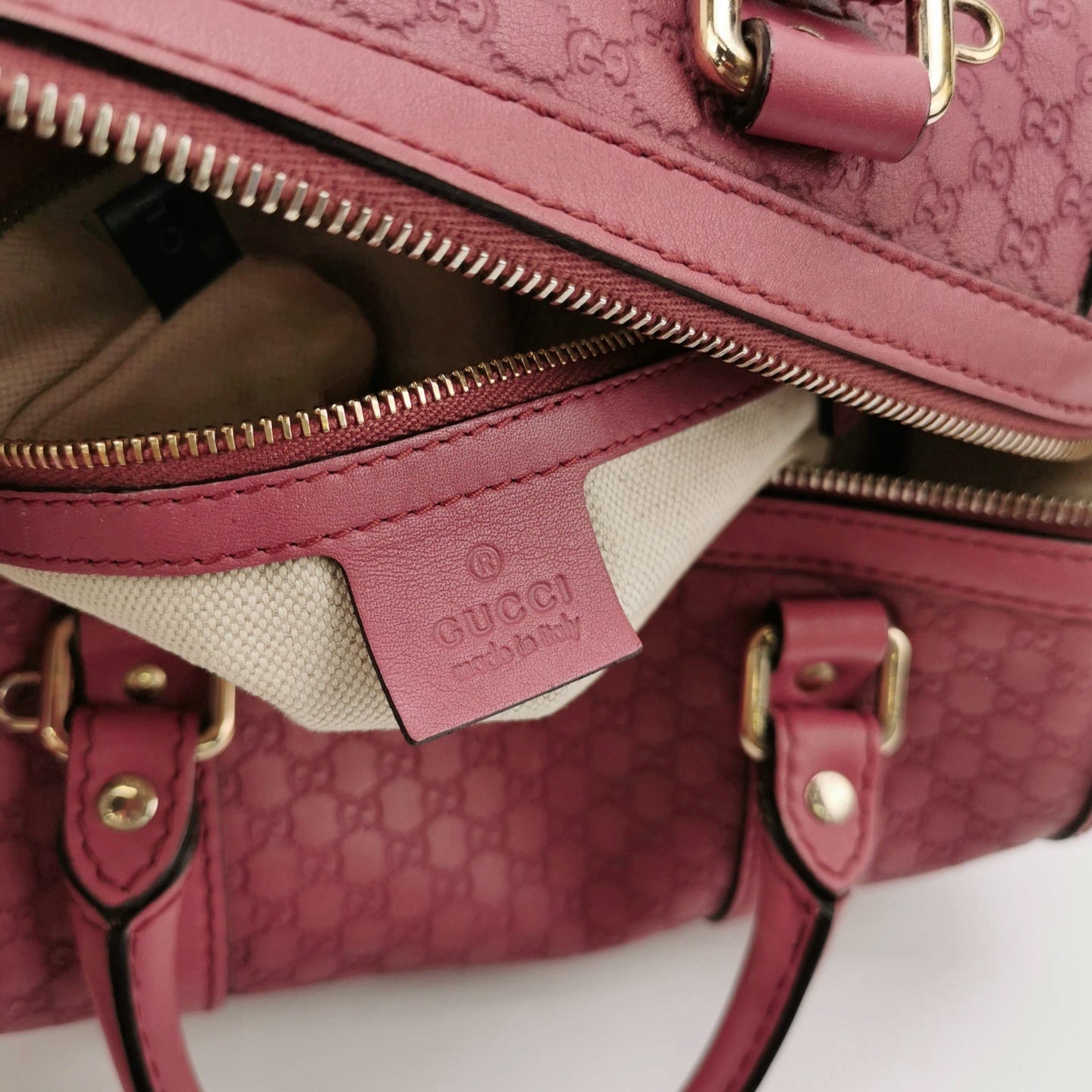 Gucci - Microguccissima Boston Bag - Leather - Purple - (small)
