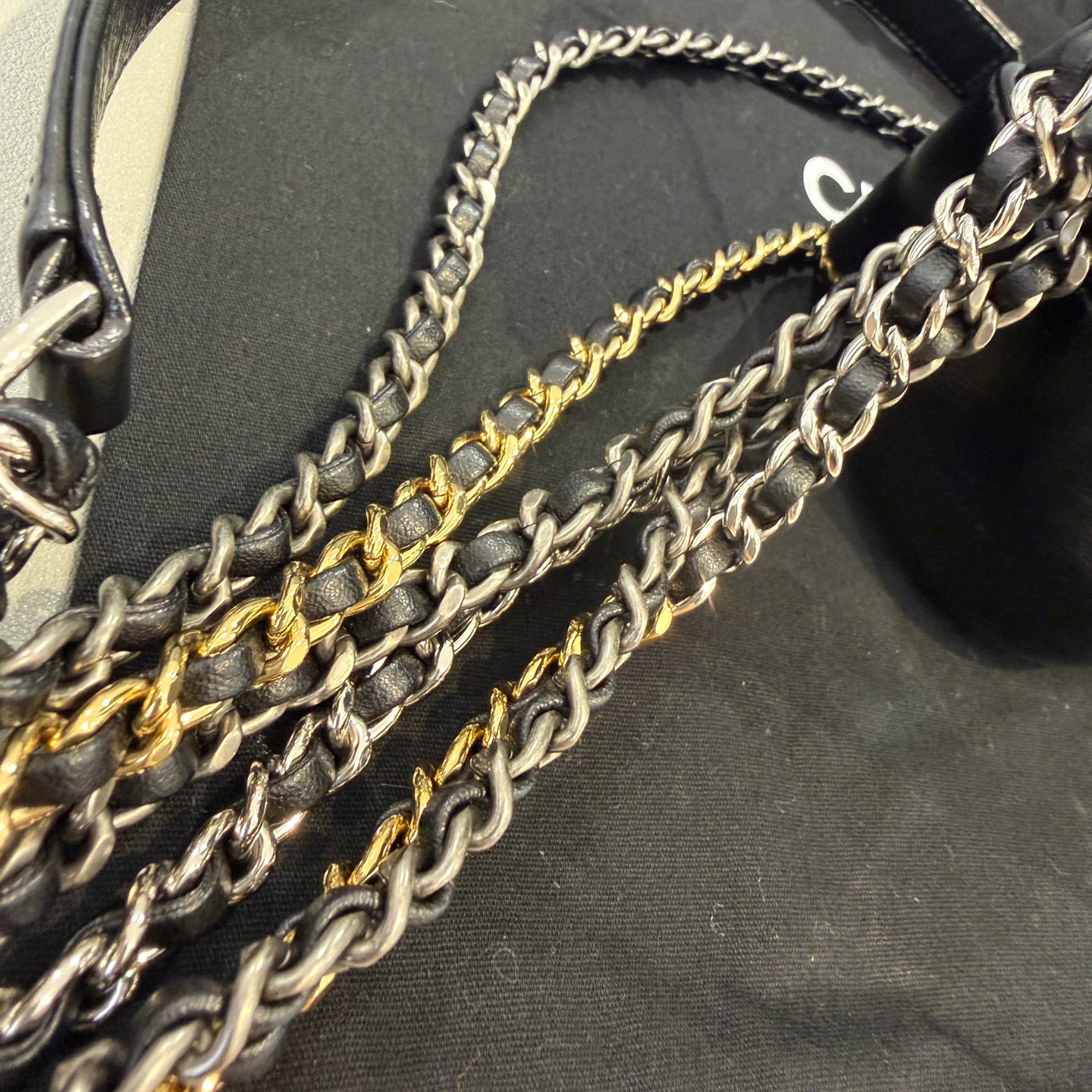 Chanel - Gabrielle Hobo Bag - Aged calfskin leather and smooth calfskin leather - Black - (Small)