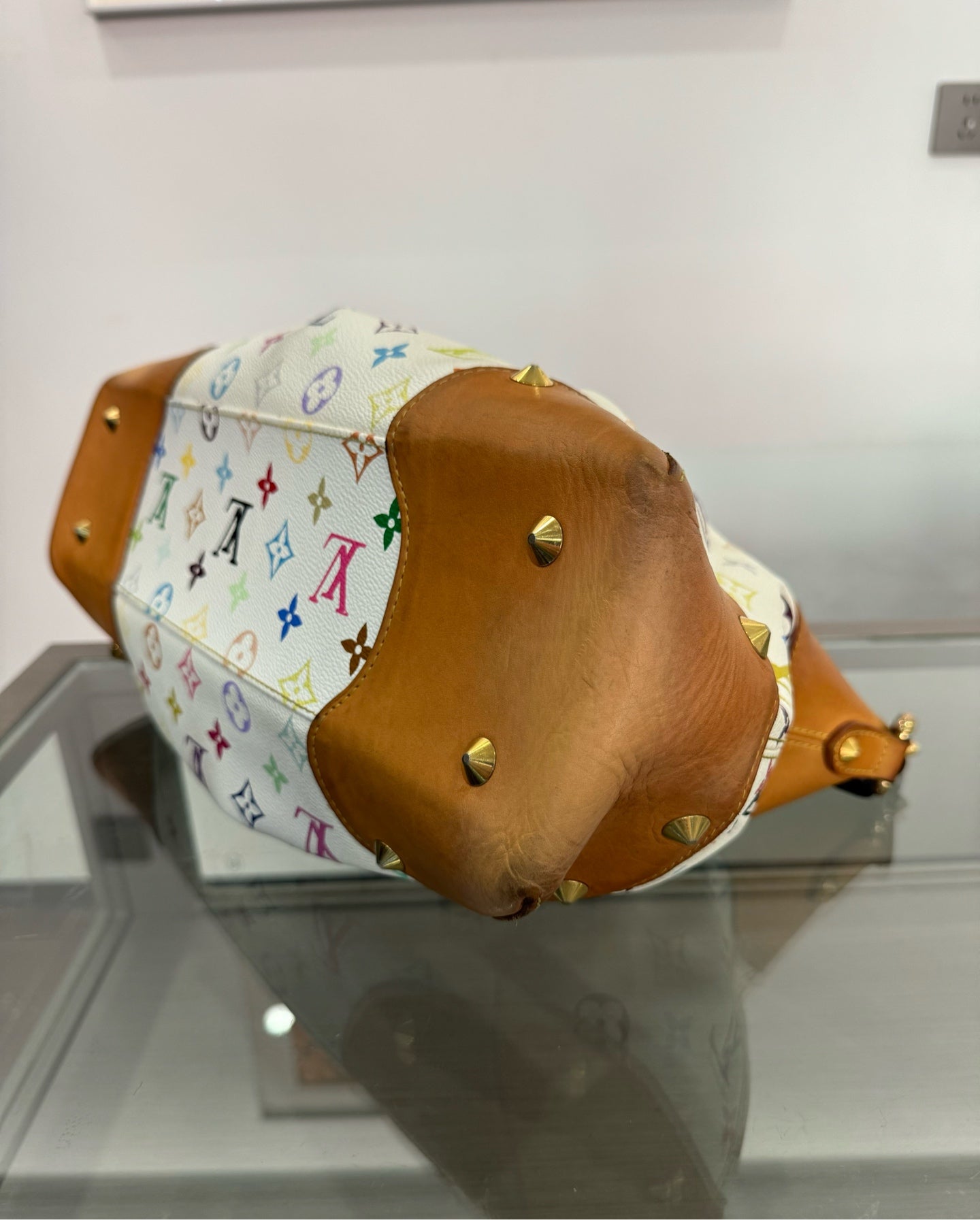 Louis Vuitton - Judy GM - Monogram Multicolore canvas with natural vachetta leather trim - White - (large)