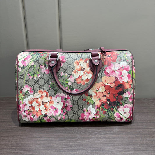 Gucci - GG Blooms Boston Bag - Coated canvas with leather trim - Multicolour - (Medium)