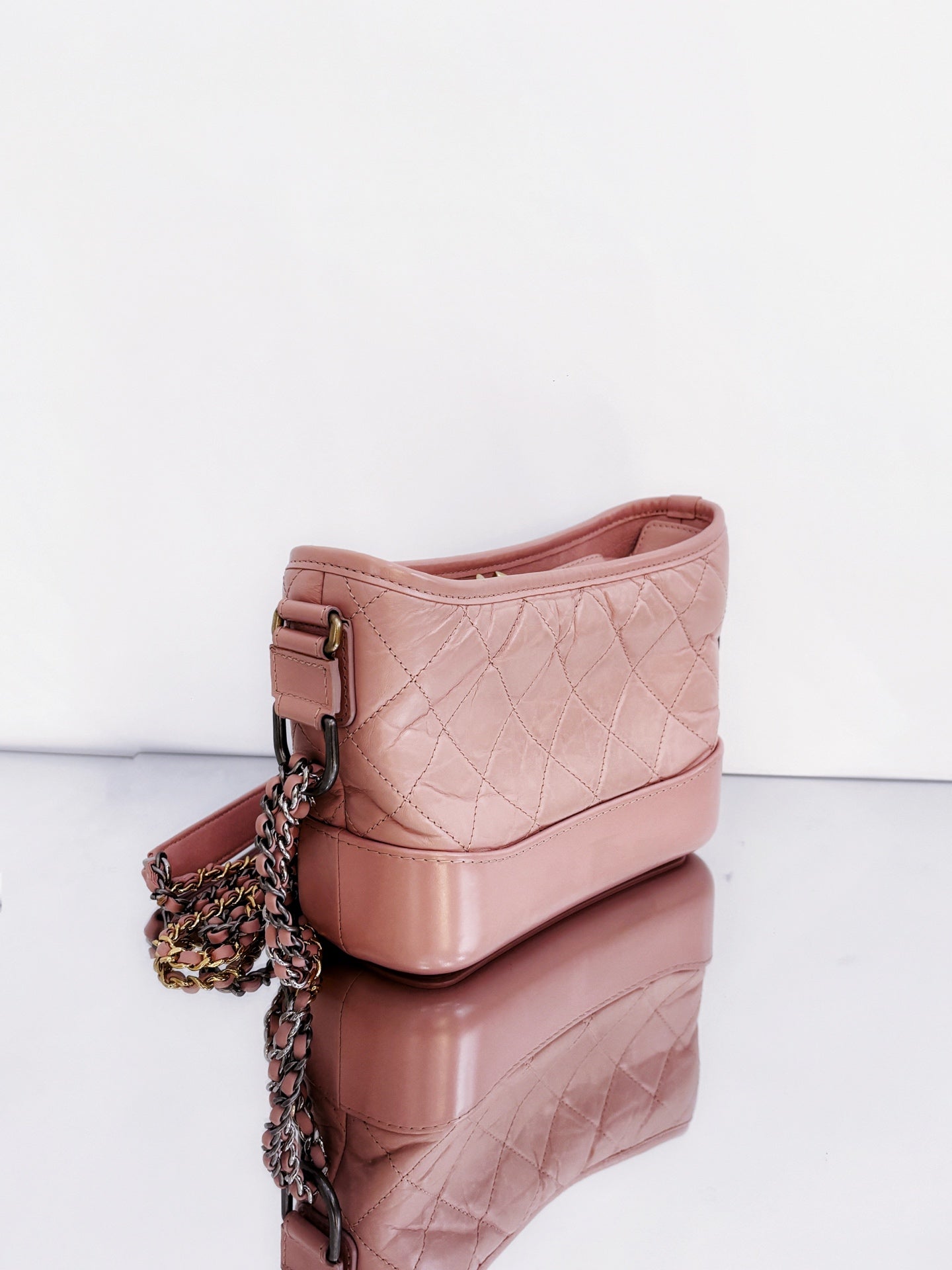 Chanel - Gabrielle Hobo Bag - Calfskin leather - Pink - (Small)