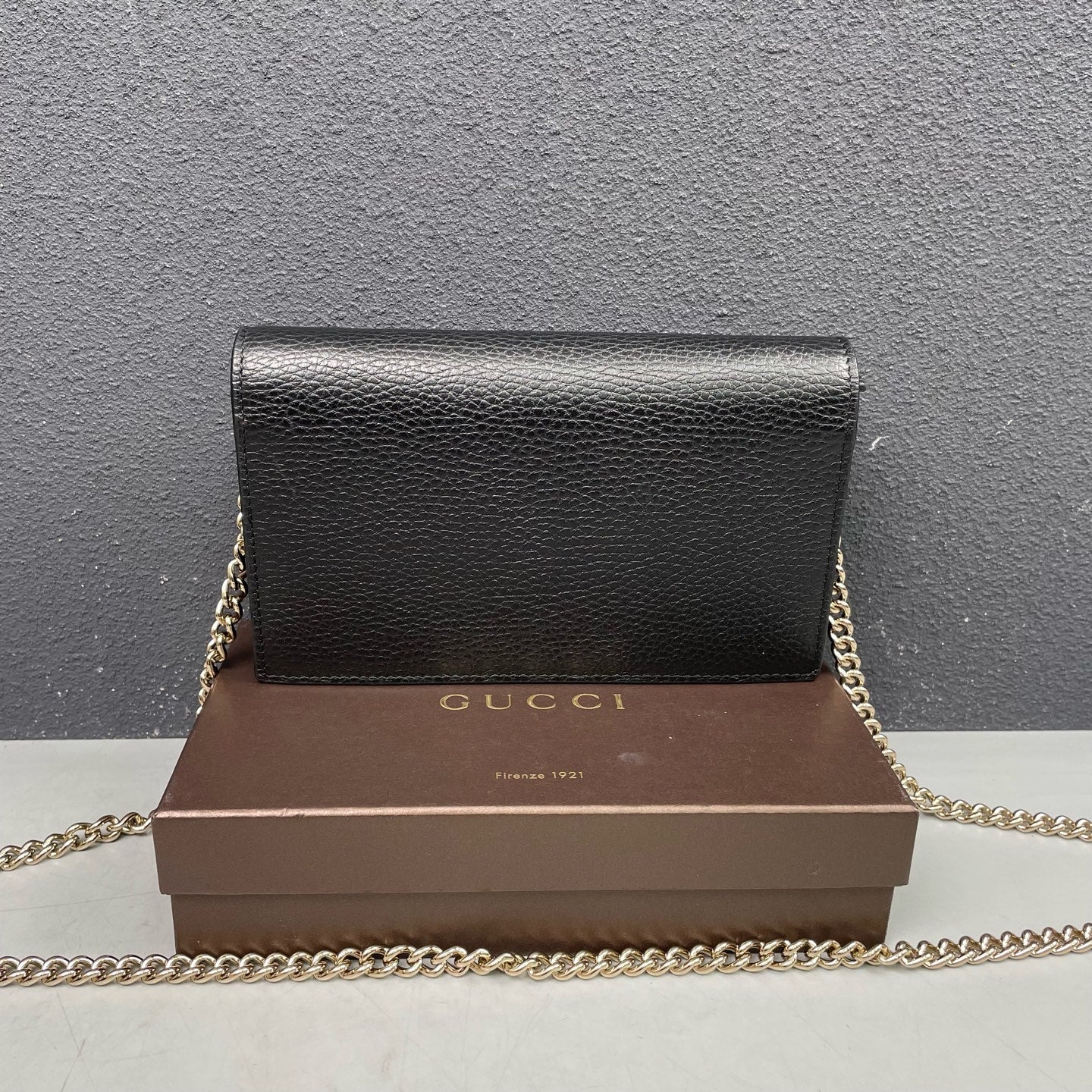 Gucci - WOC Crossbody Bag - Pebbled leather - Black - (mini)