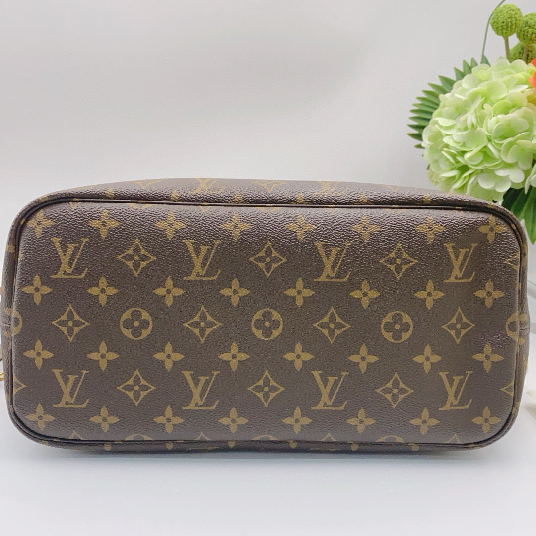 Louis Vuitton - Neverfull MM Monogram Pivoine - Coated canvas, Vachetta leather, Textile - Brown - (medium)
