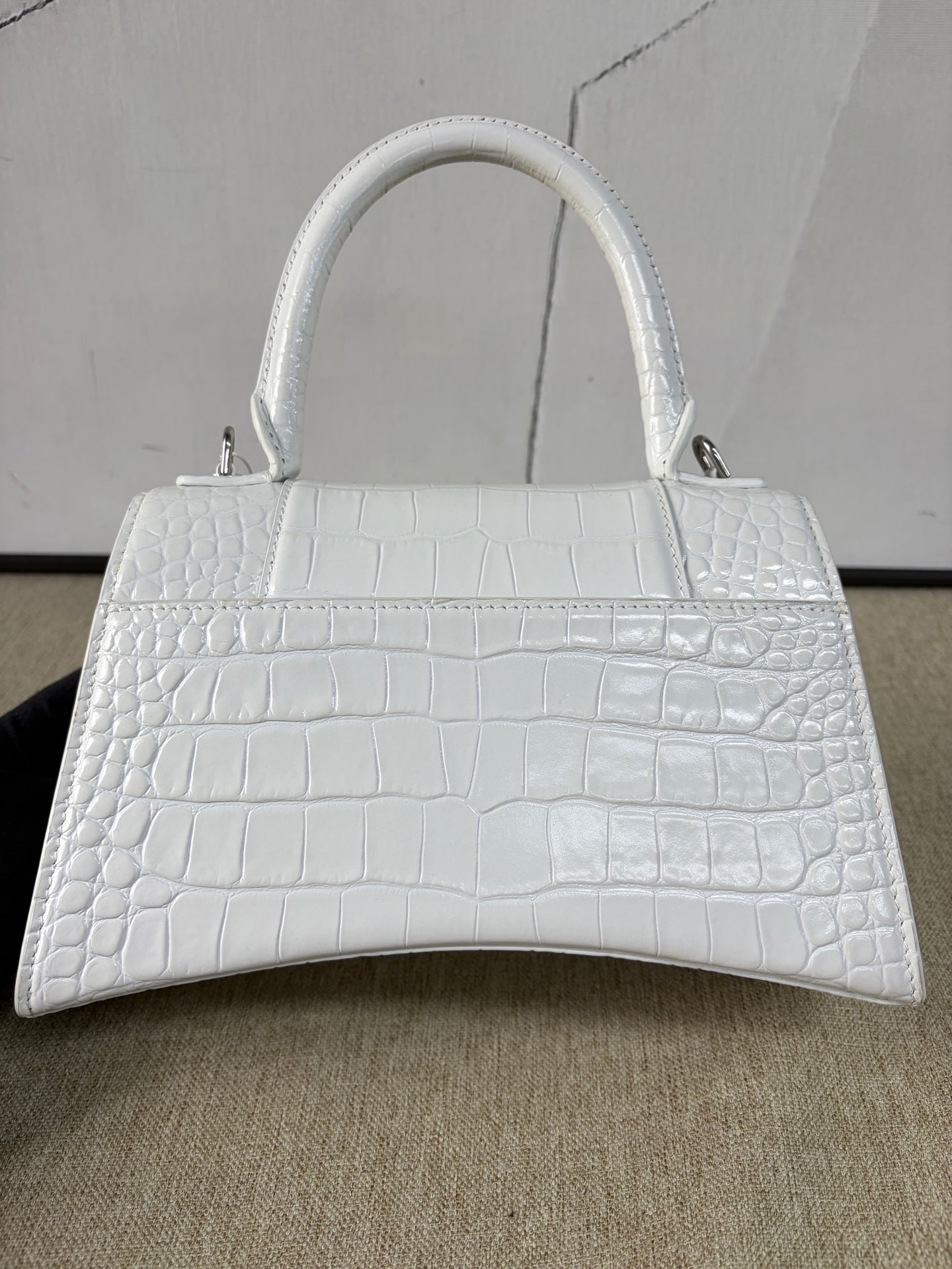 Balenciaga - Hourglass Top Handle Bag S - Cowhide leather - White - (Small)
