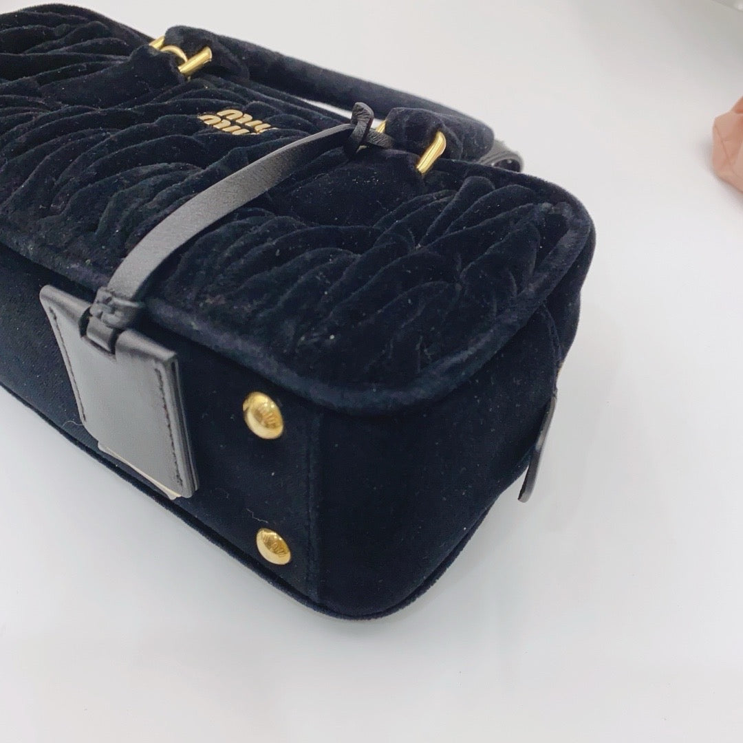 Miu Miu - Bauletto - Velvet - Black - (mini)
