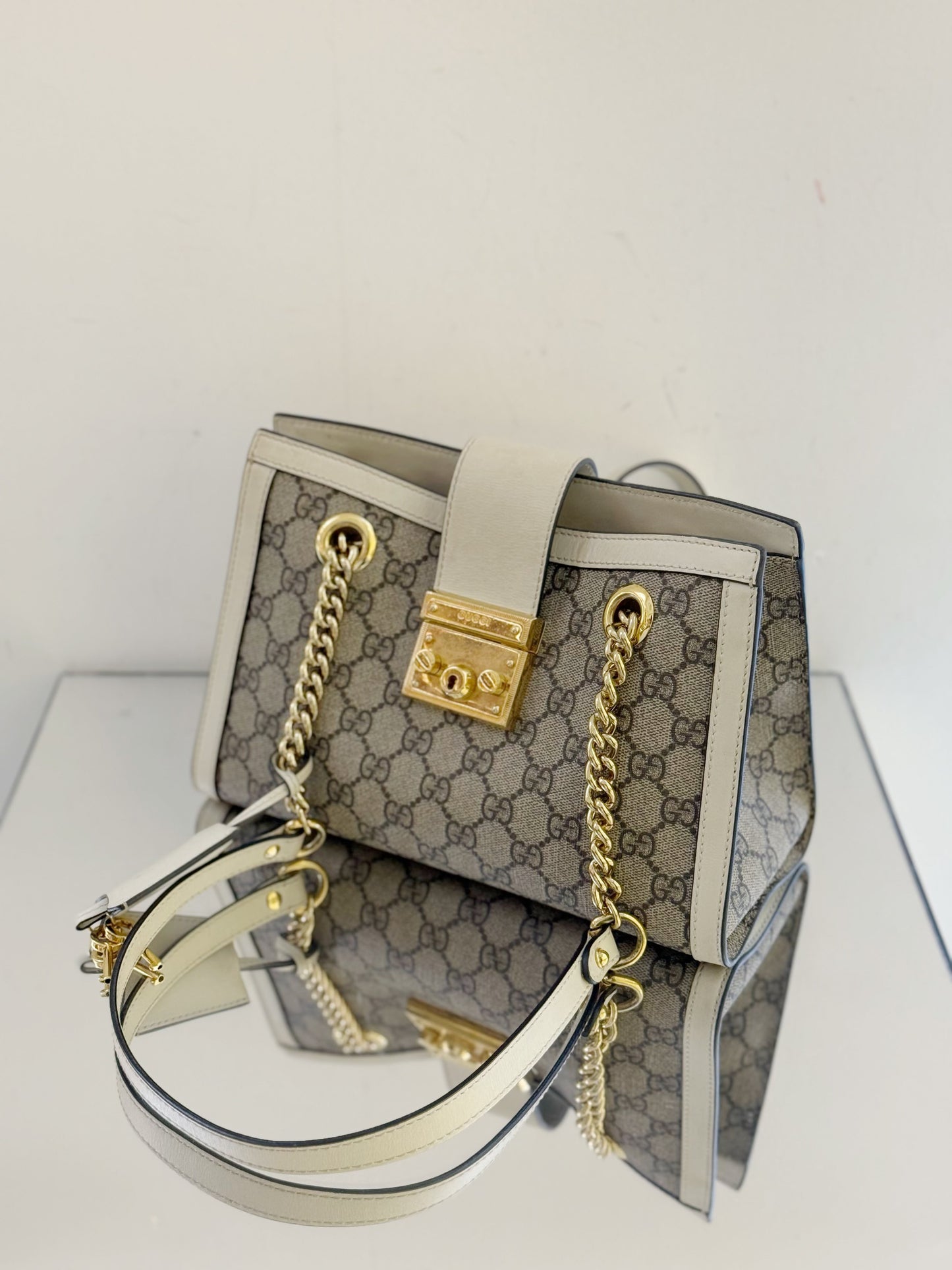 Gucci - Padlock - GG Supreme coated canvas with leather trim - Beige - (Small)