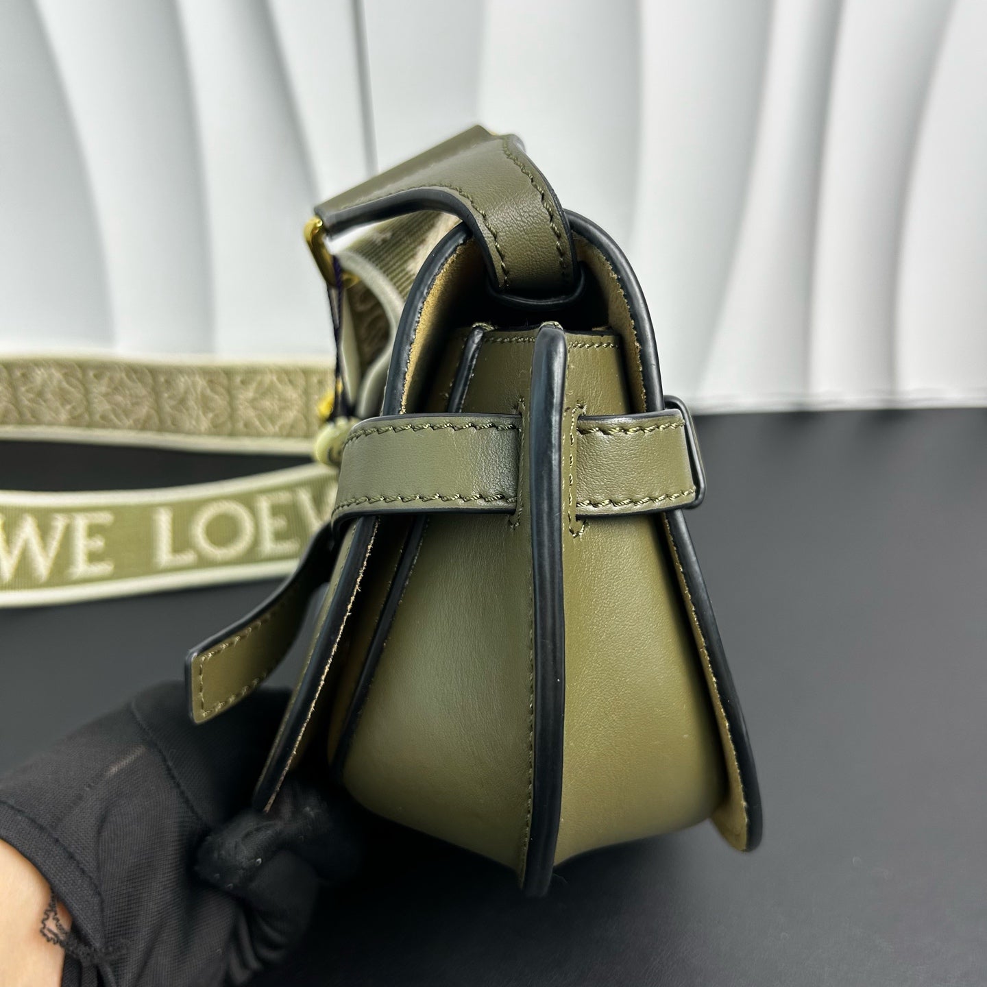 Loewe - Gate Saddle Bag Small - Leather - Green - (small)