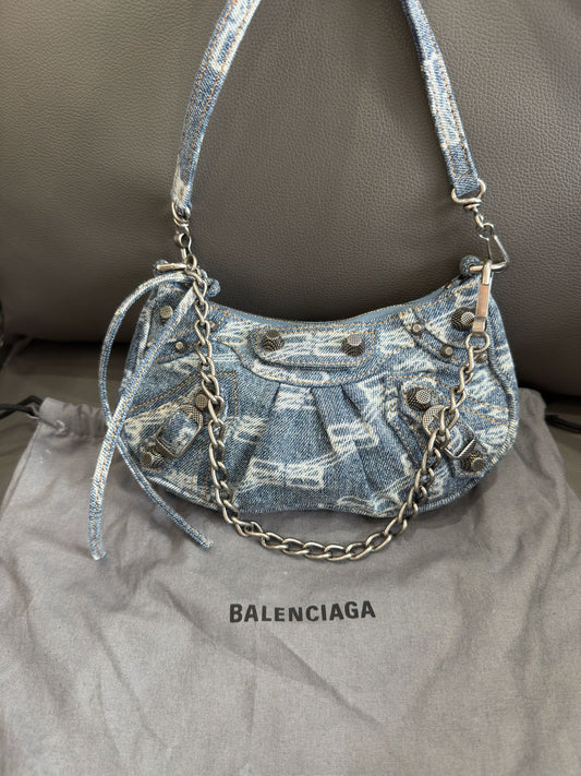 Balenciaga - Le Cagole Mini Shoulder Bag - Denim - Blue - (mini)