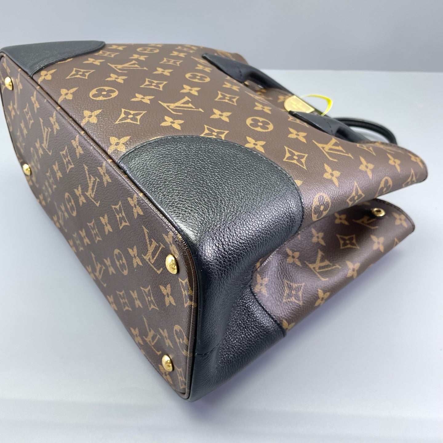 Louis Vuitton - Flandrin Tote - Monogram coated canvas with black grained leather trim - Monogram Brown with Black trim - (Medium)
