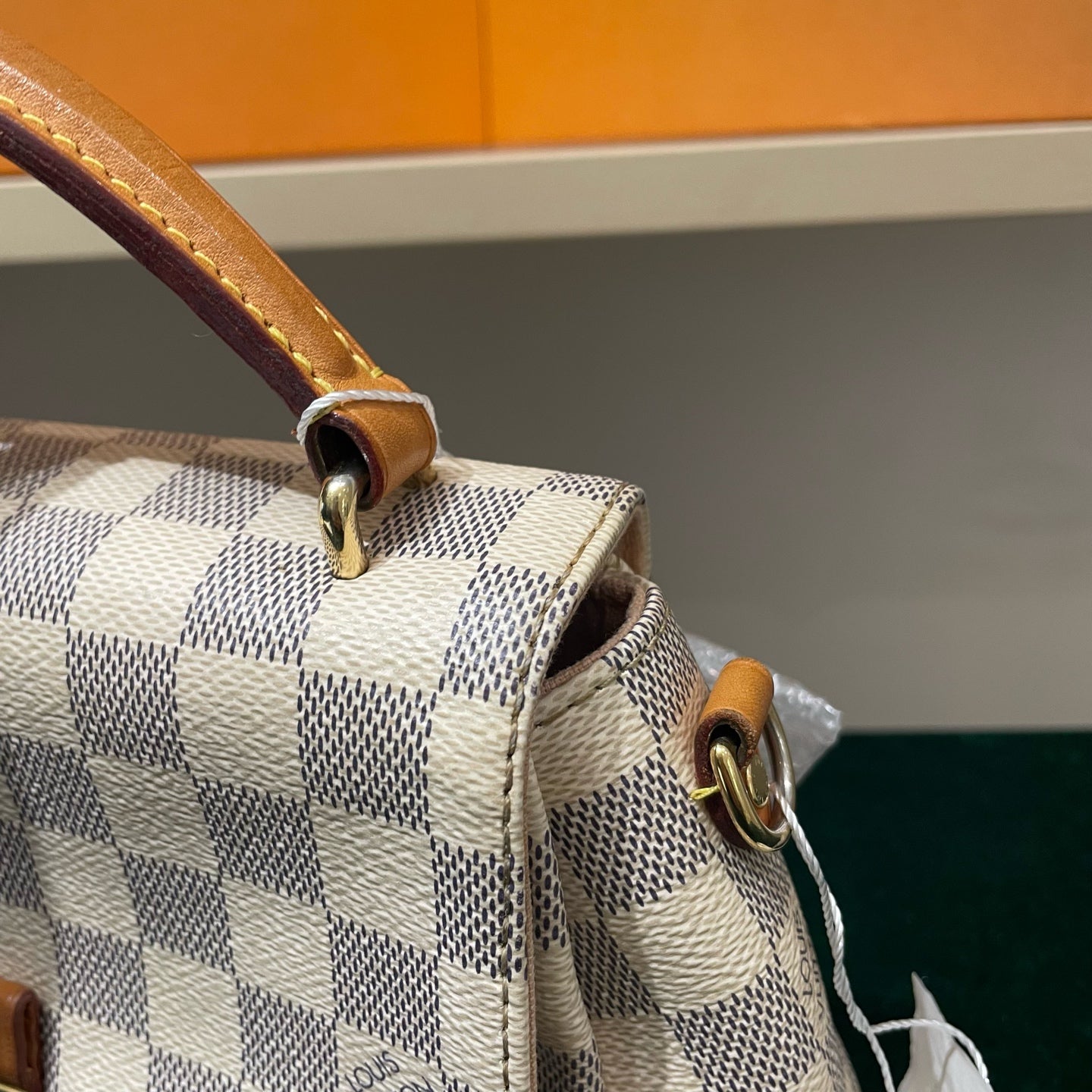 Louis Vuitton - Pallas Tassel - Damier Azur coated canvas with Vachetta leather trim - White - (Small)