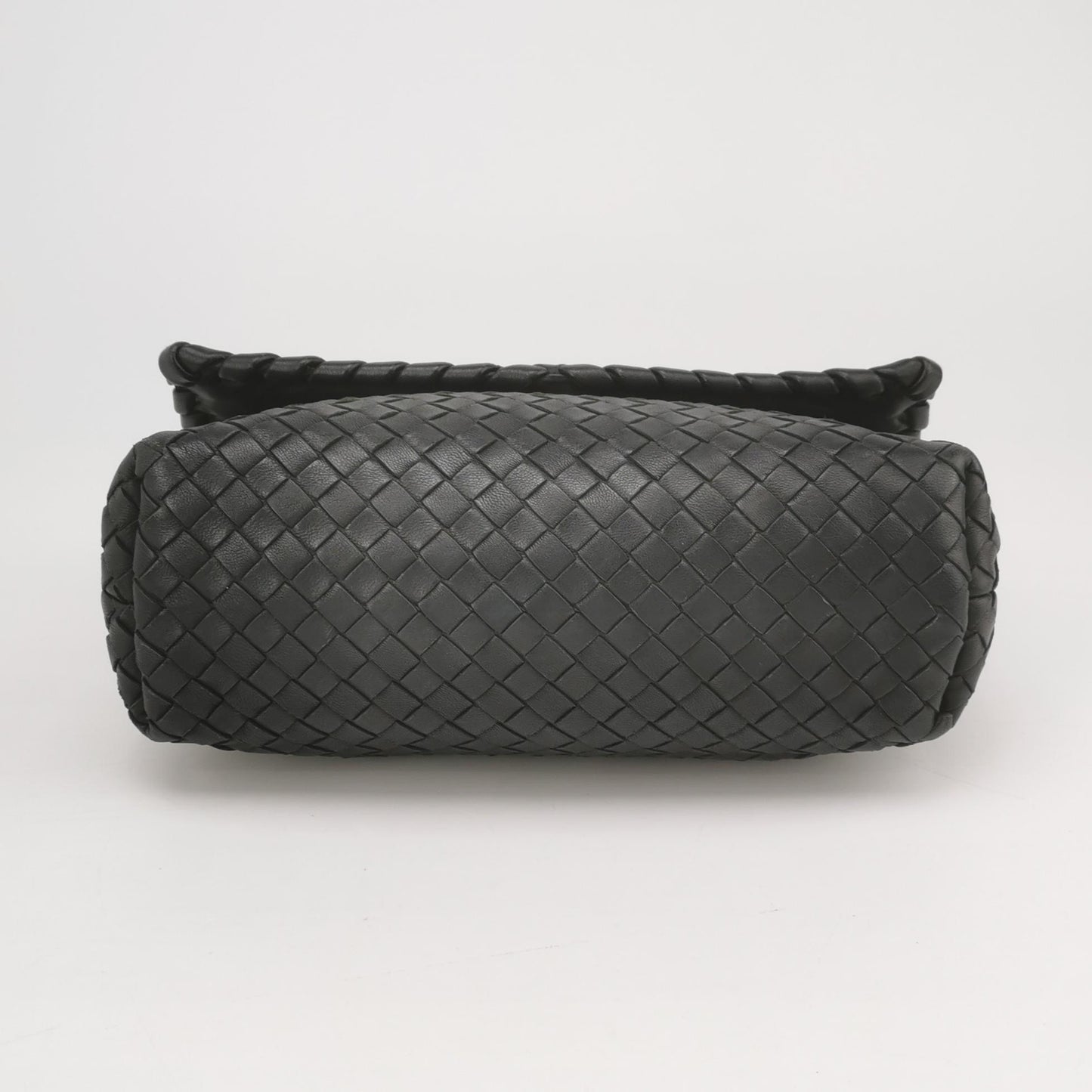 Bottega Veneta - Intrecciato Chain Flap Bag - Leather - Black - (Medium)