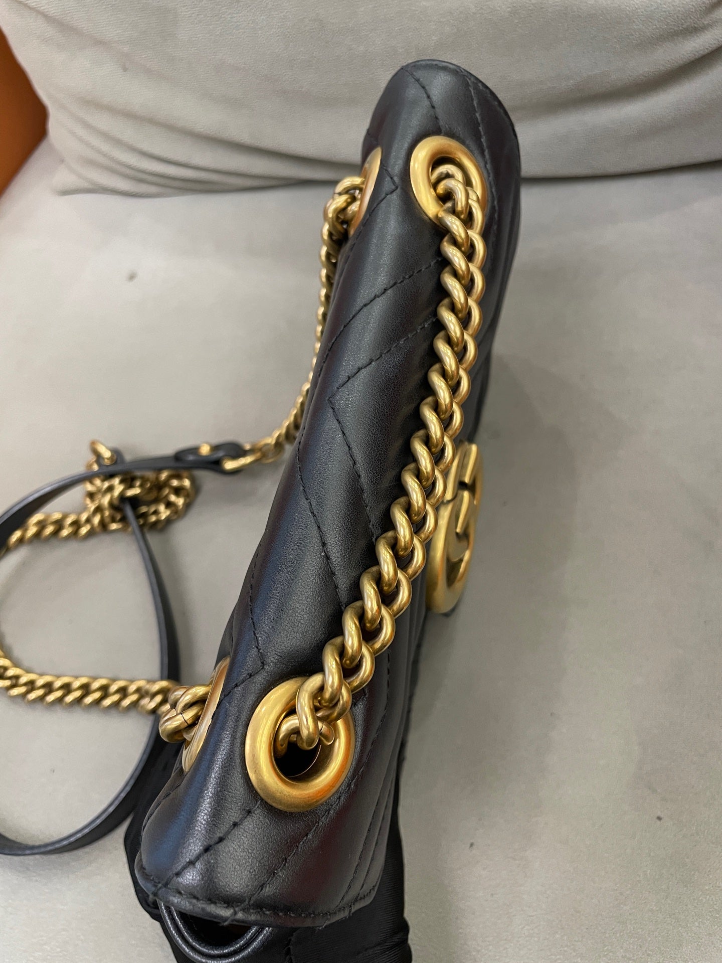 Gucci - GG Marmont Matelassé Mini Shoulder Bag - Leather - Black with Gold-Tone Hardware - (mini)