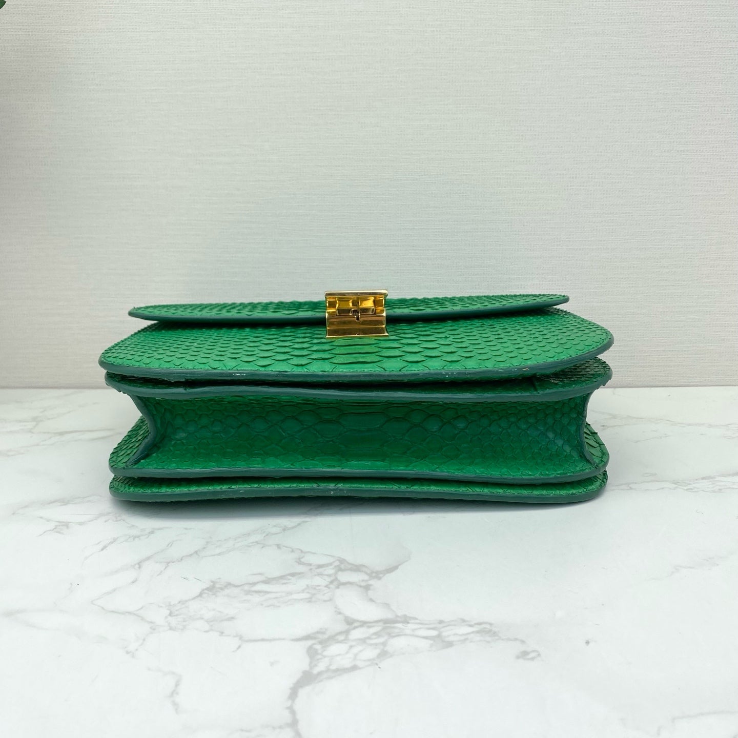 Celine - Classic Box - Exotic leathers - Python - Green - (small)