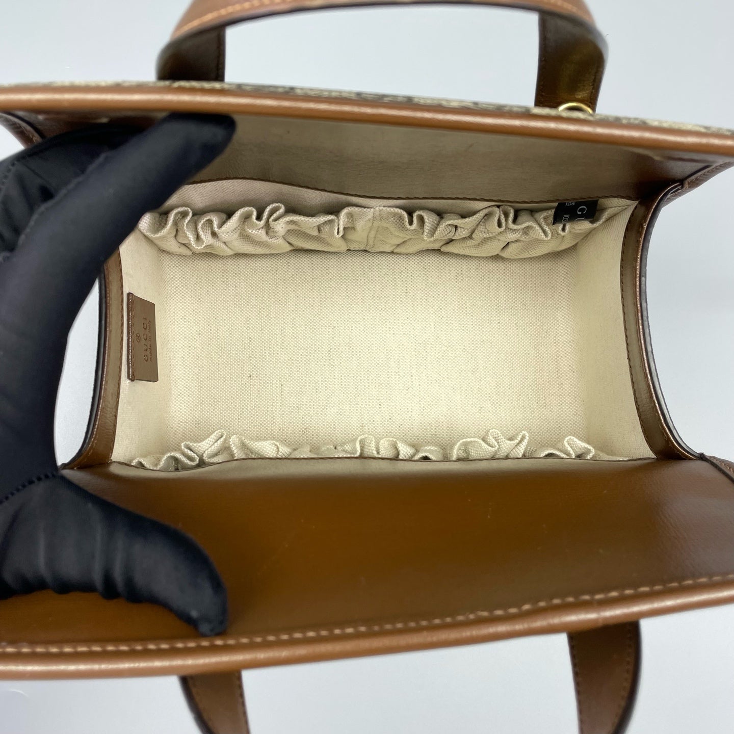 Gucci - Horsebit 1955 - Coated canvas with leather trim - Brown - (mini)