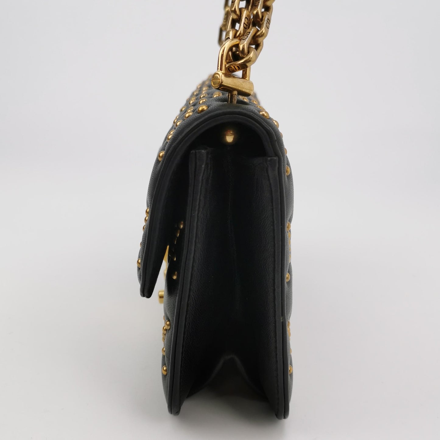 Dior - Studded Flap Bag - Leather - Black - (mini)
