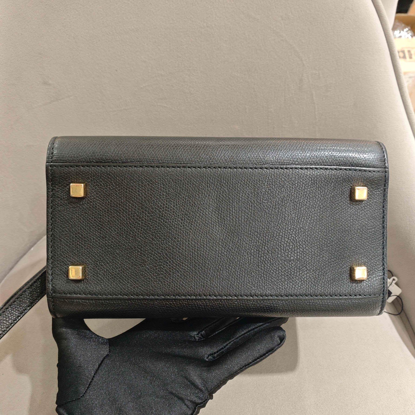 Valextra - Iside Mini - Millepunte grained calfskin leather - Black - (Mini)