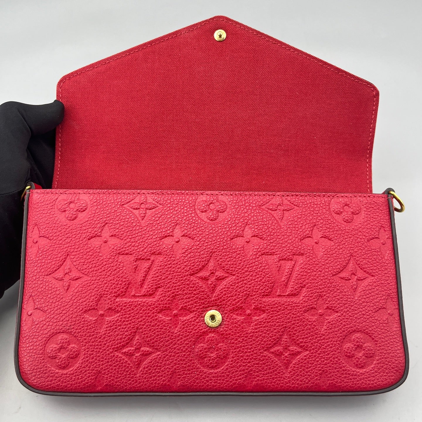 Louis Vuitton - Pochette Félicie - Empreinte Monogram leather - Red - (small)