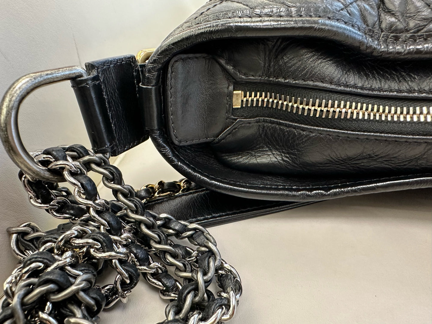 Chanel - Gabrielle Hobo Bag - Calfskin leather - Black - (Large)
