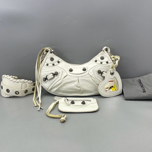Balenciaga - Le Cagole Mini Shoulder Bag - Leather - White - (mini)