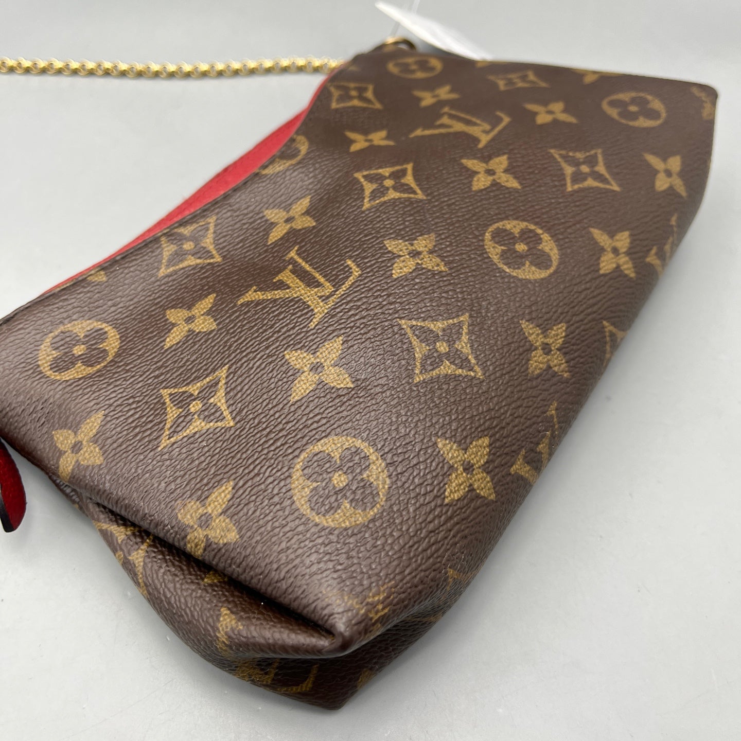Louis Vuitton - Pochette Accessoires (Red Interior) - Monogram coated canvas with red grained leather trim - Brown - (mini)