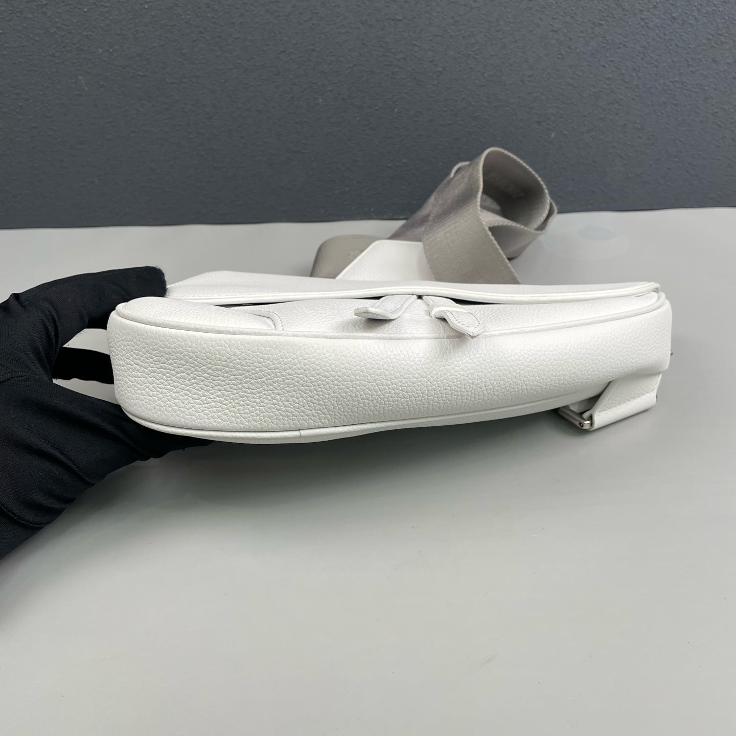 Dior - Saddle Bag - Grained leather - White - (small)