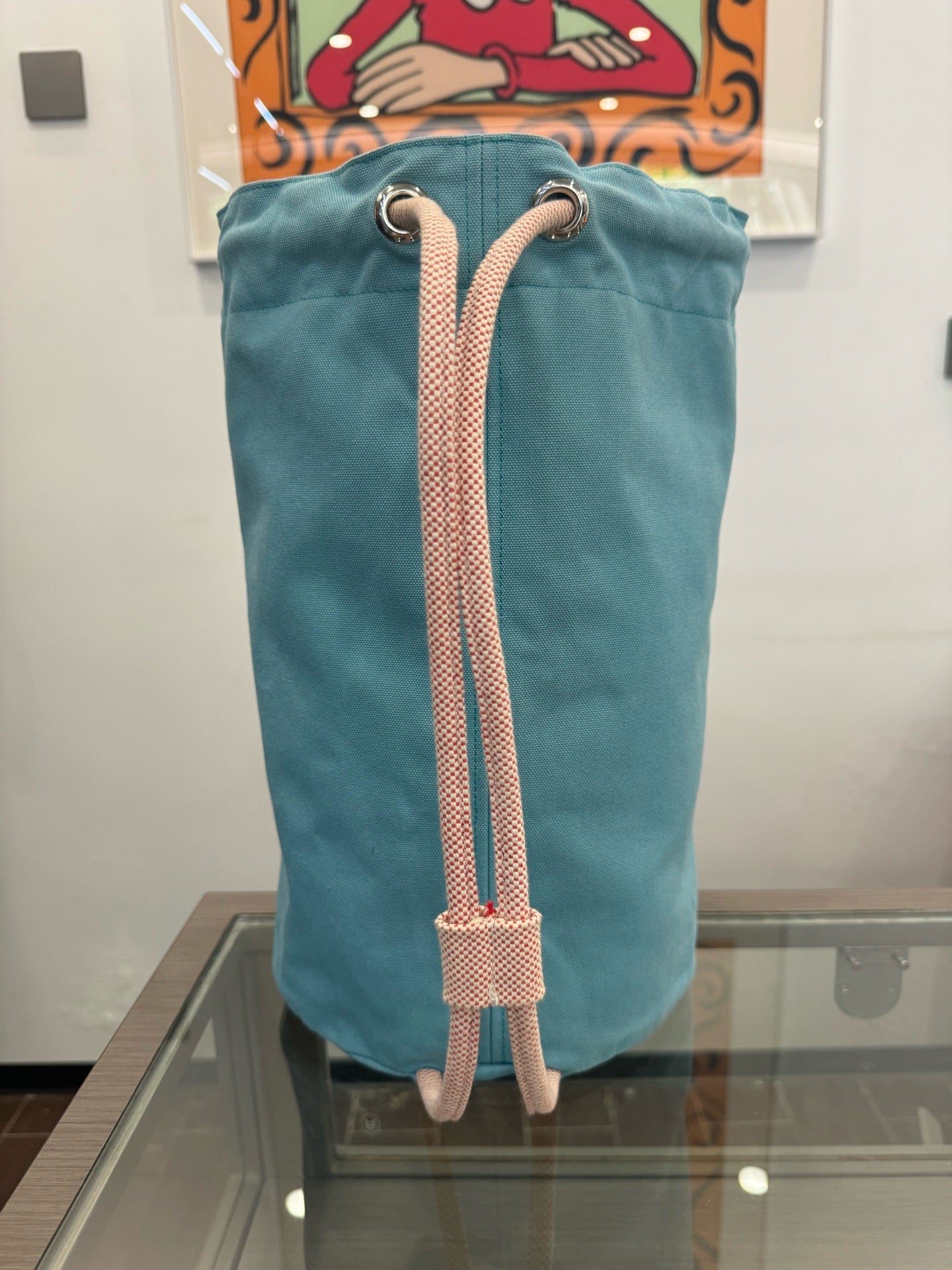 Hermès - Drawstring Bucket Backpack - Cotton - Blue - (medium)
