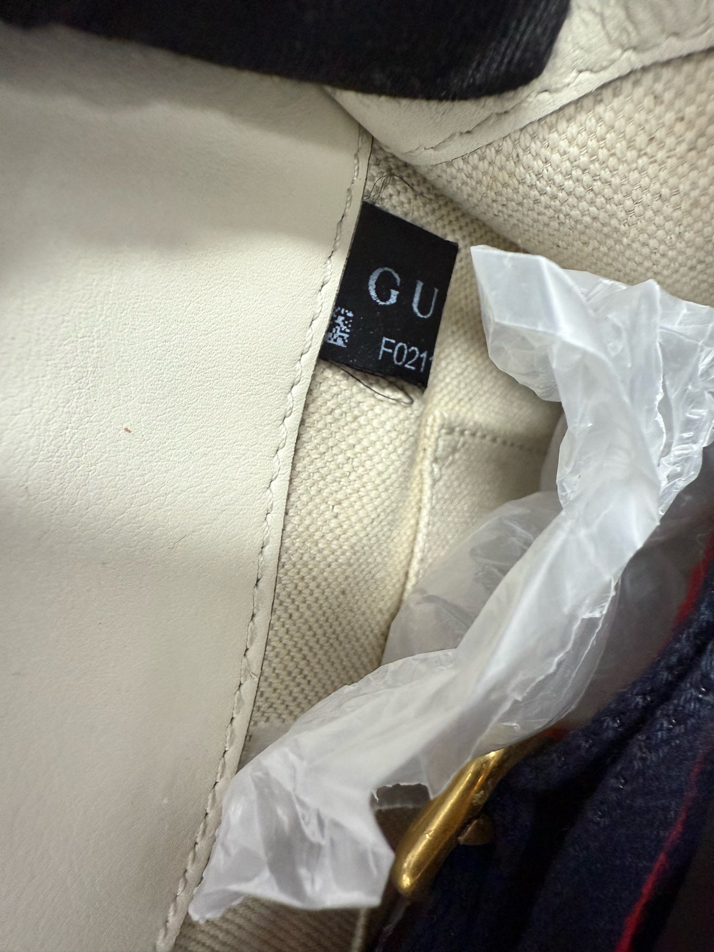 Gucci - Dionysus Bamboo Top Handle Bag - Leather with bamboo handle - Off-white, Red and Navy with brown bamboo - (medium)