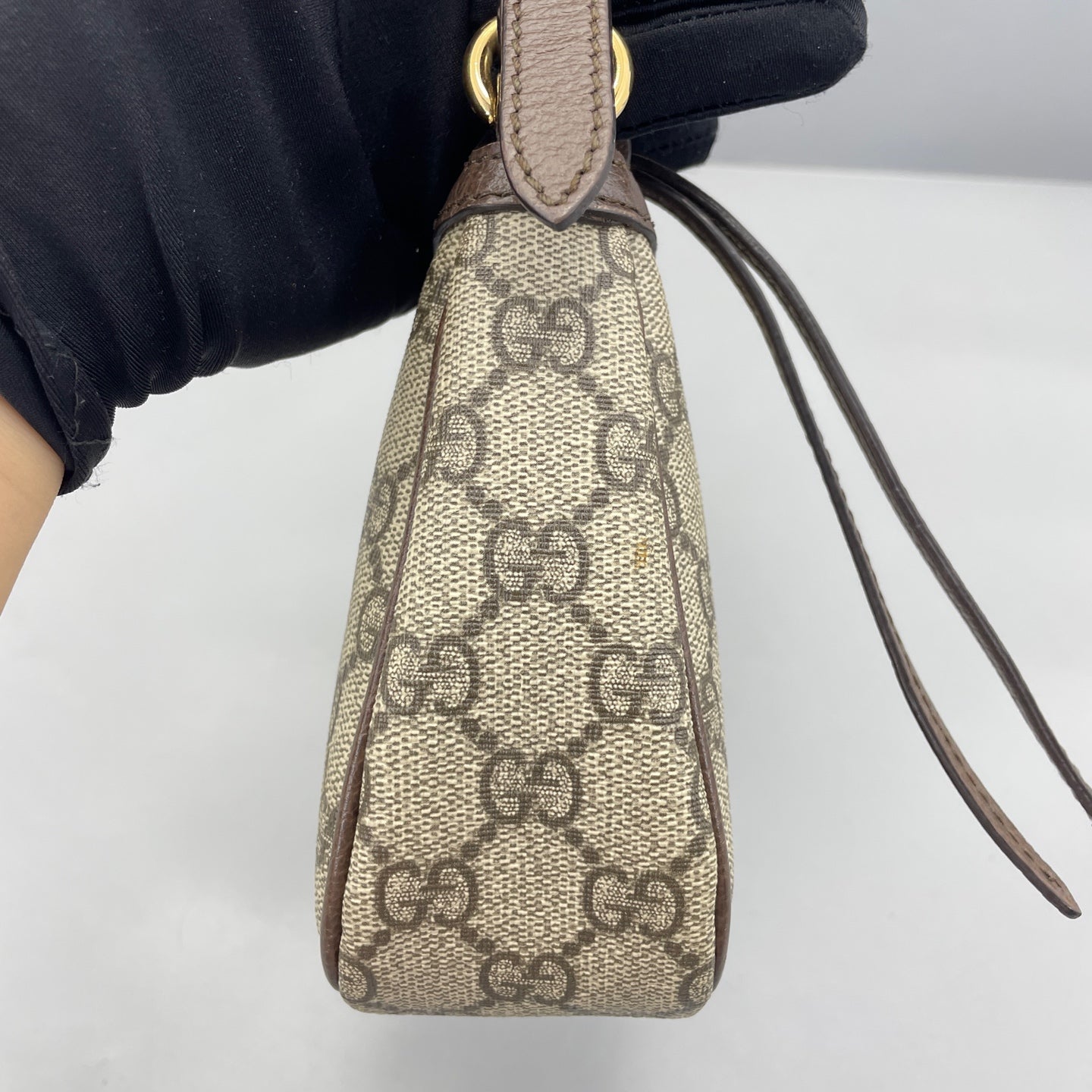 Gucci - Ophidia Shoulder Bag - GG Supreme canvas with leather trim - Beige and Brown with Gold-Tone Hardware - (mini)