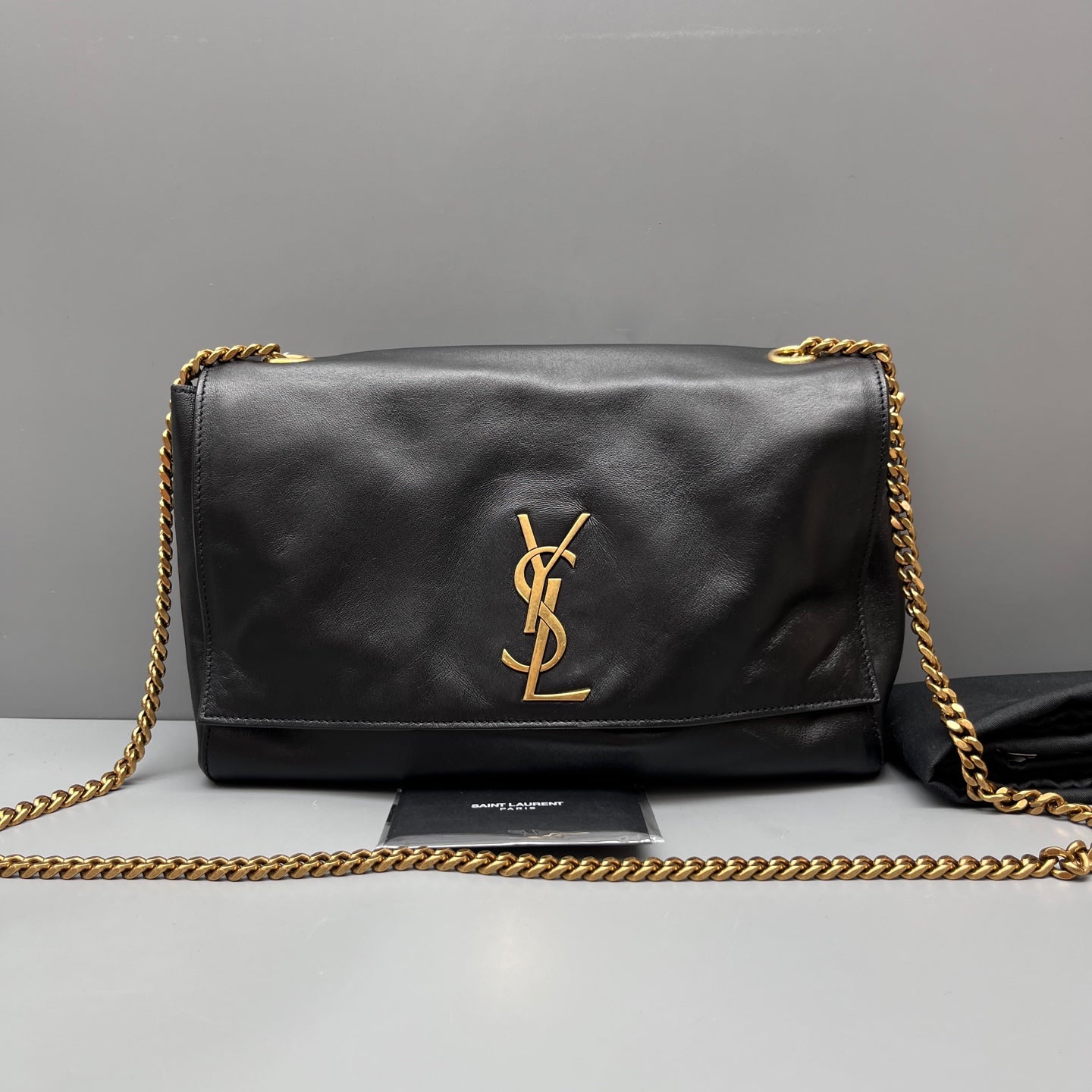 Saint Laurent - Kate - Calfskin leather - Black - (medium)