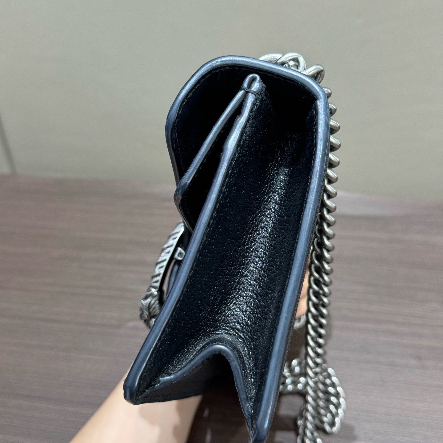 Gucci - Dionysus - Black GG denim with black grained leather trim - Black - (Medium)