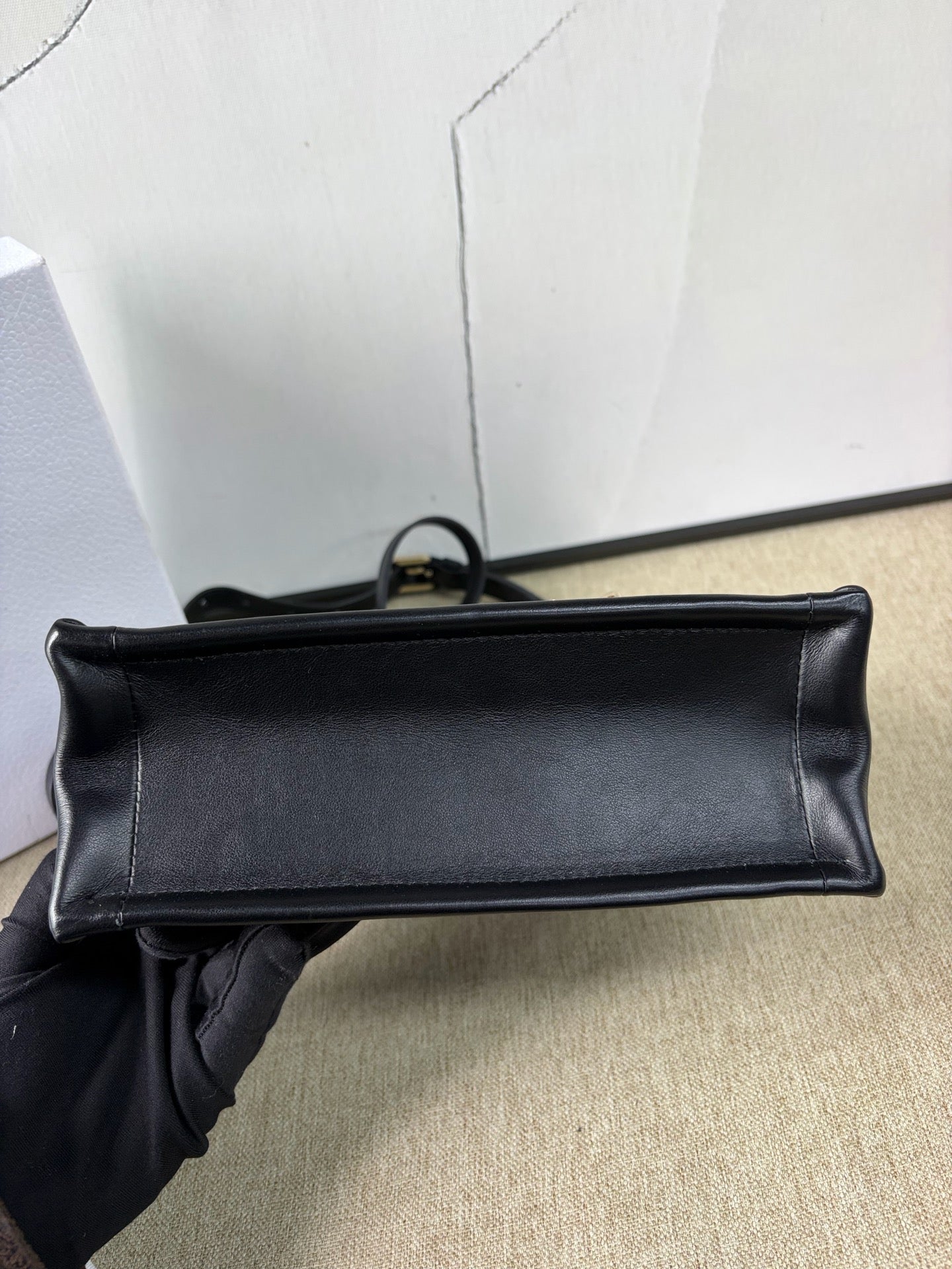 Dior - Lady Dior Mini Horizontal Tote - Cowhide leather - Black - (mini)