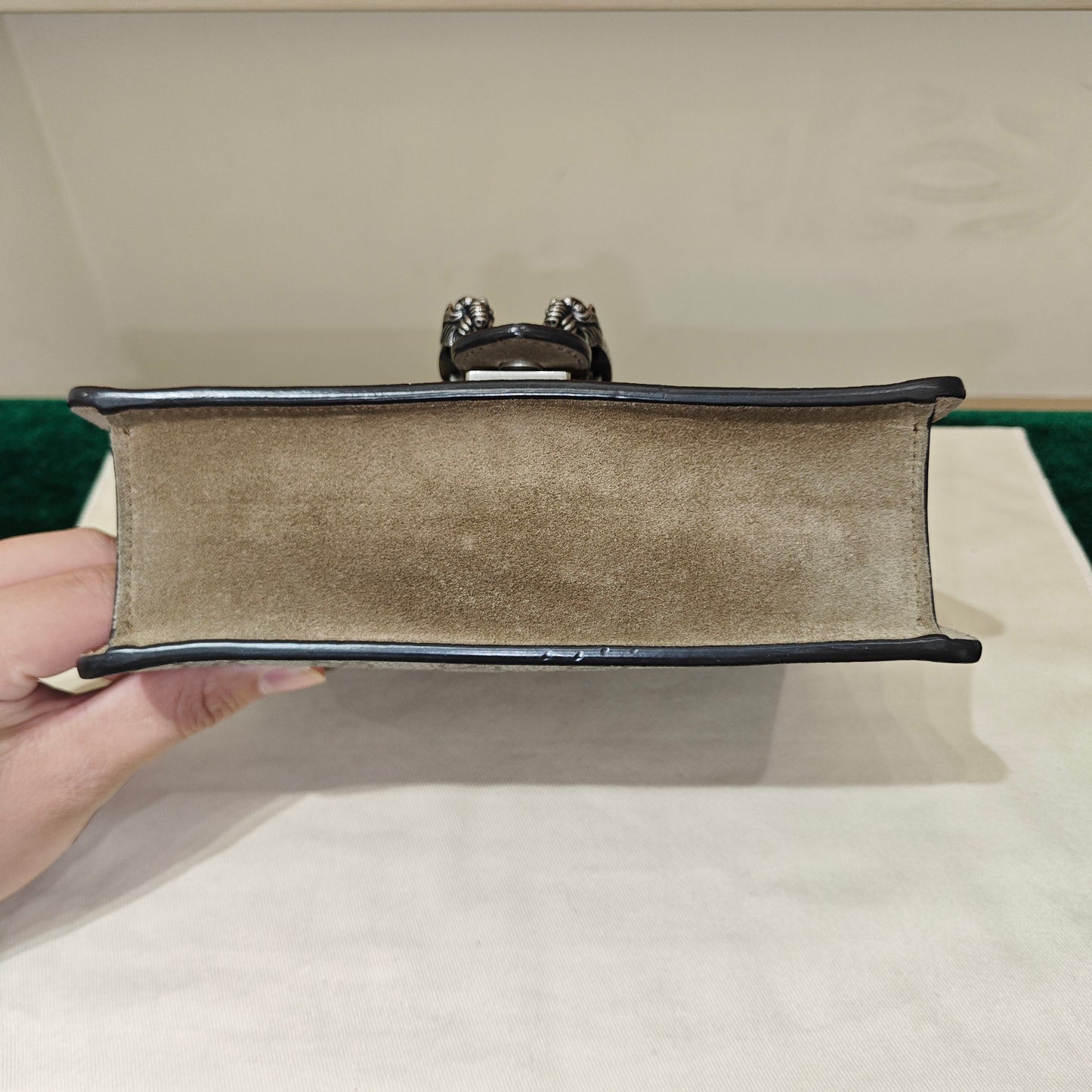 Gucci - Dionysus Mini Shoulder Bag - GG Supreme canvas with suede and leather trim - Beige and Camel - (mini)
