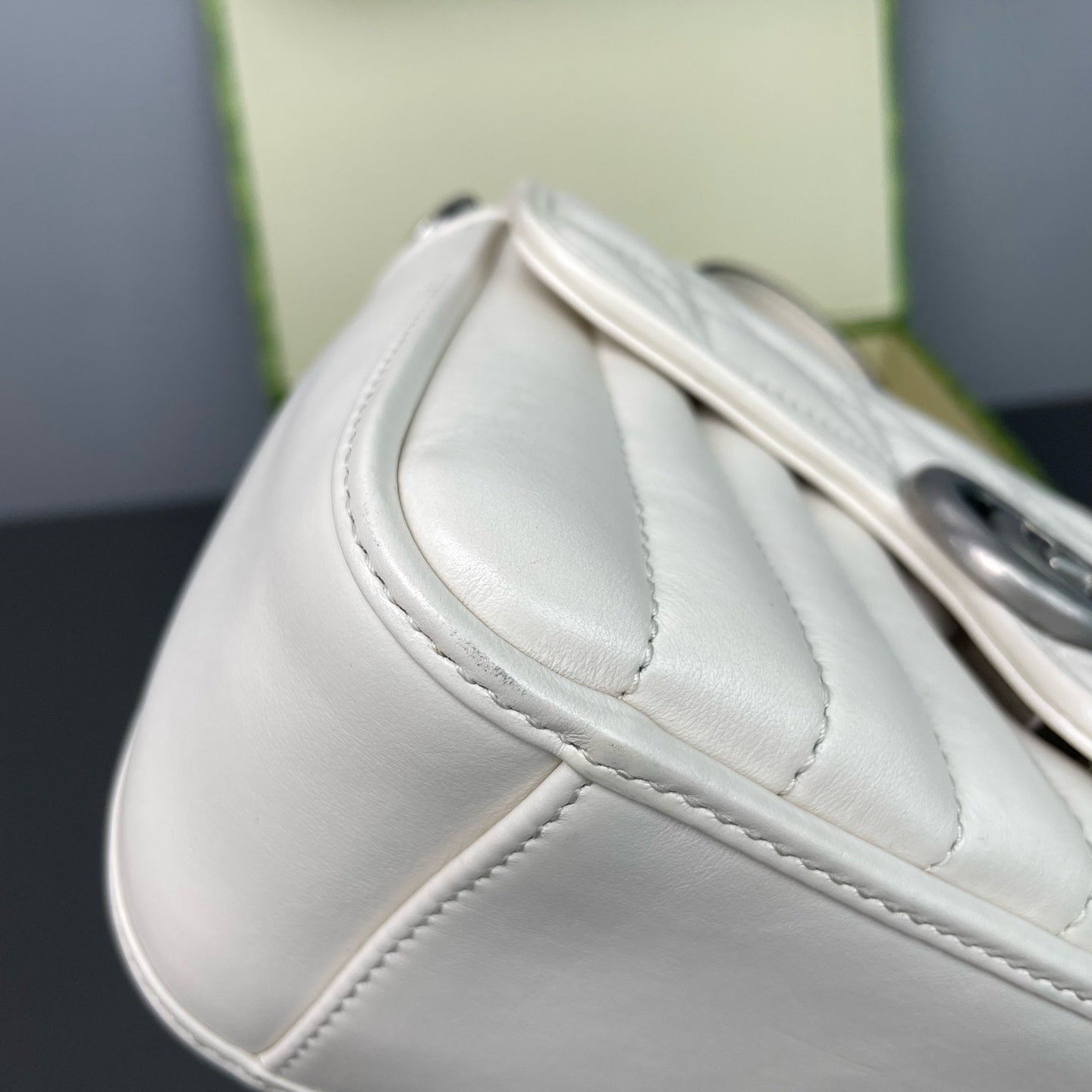 Gucci - GG Marmont Mini Top Handle Bag - Leather - White - (mini)